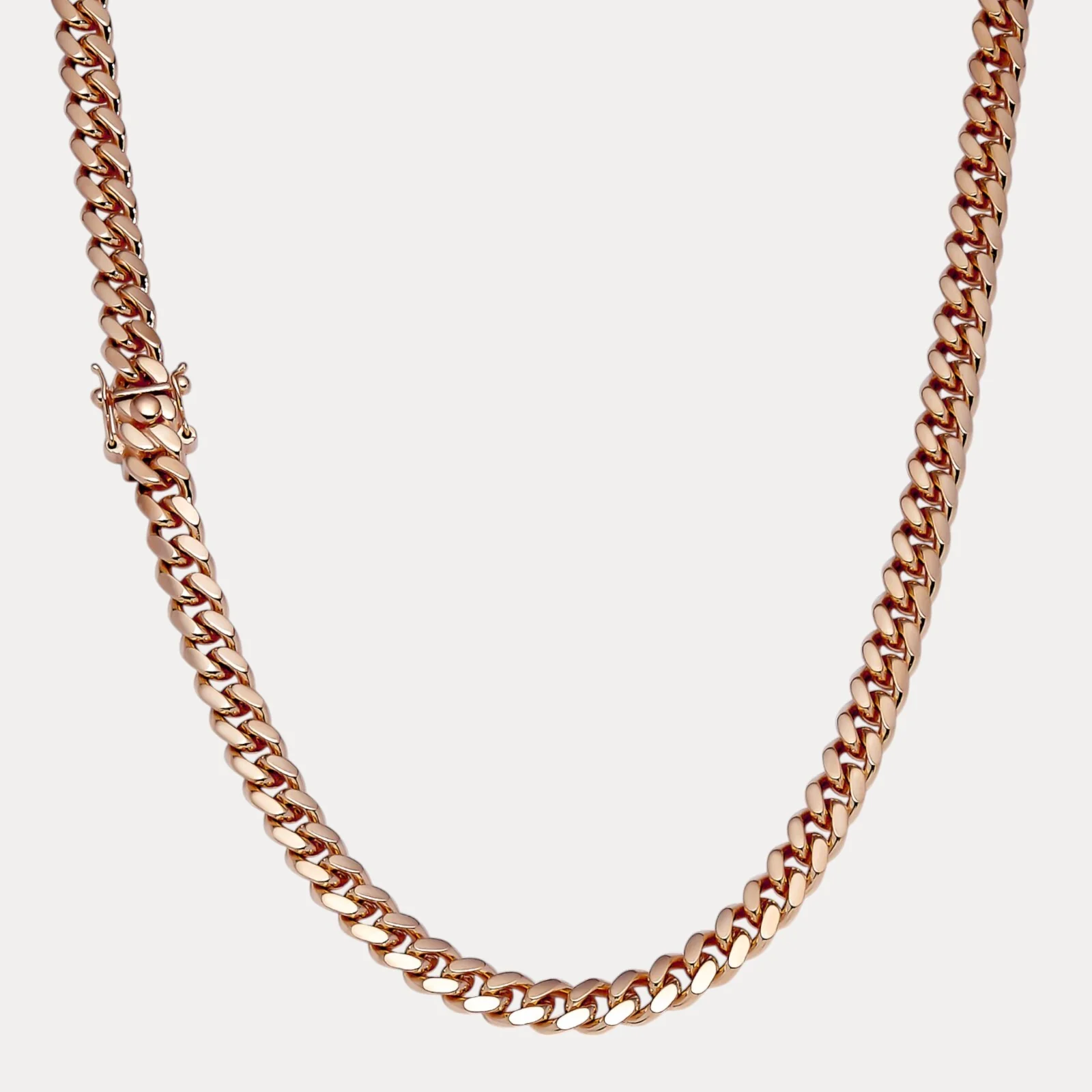 925 Sterling Silver 8mm Miami Cuban W. Box Clasp Chain Necklace - Image 3