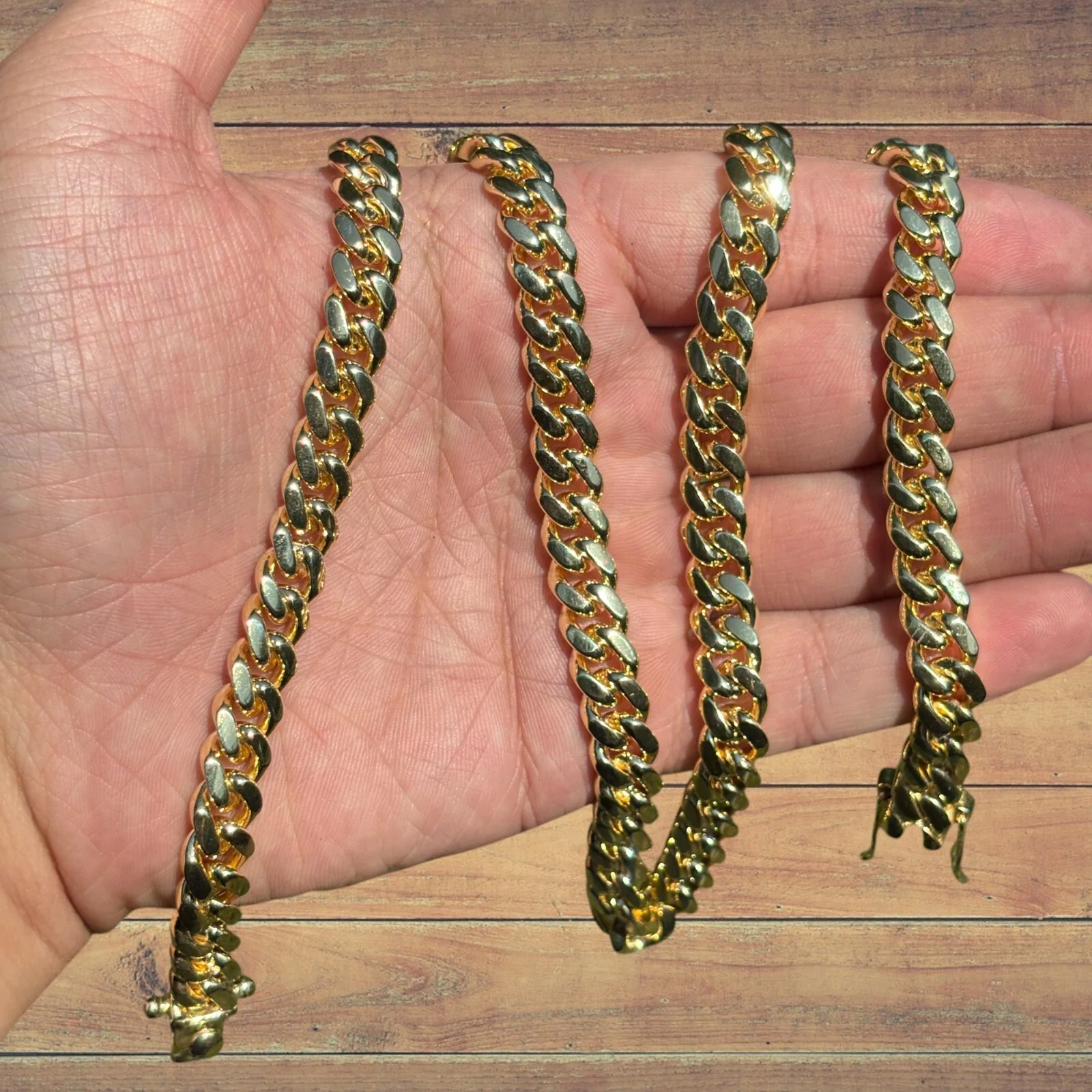 925 Sterling Silver 8mm Miami Cuban W. Box Clasp Chain Necklace - Image 7