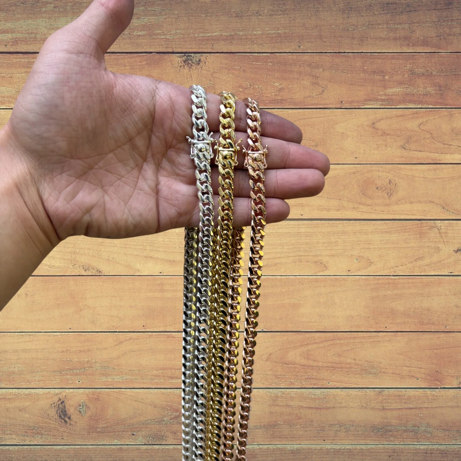 925 Sterling Silver 8mm Miami Cuban W. Box Clasp Chain Necklace - Image 9