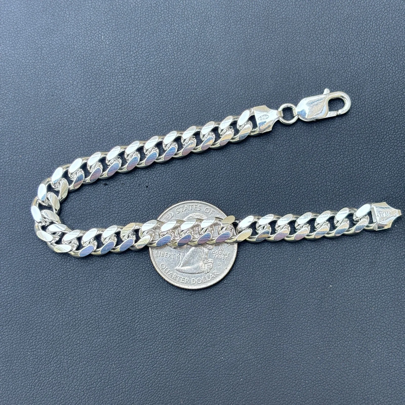 925 Sterling Silver 8mm Miami Cuban Bracelet - Image 13