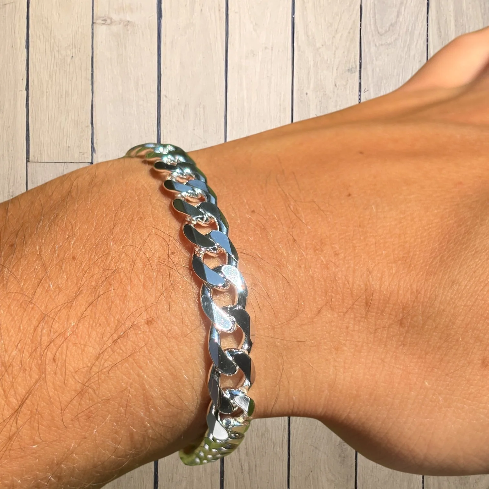 925 Sterling Silver 8mm Curb Bracelet - Image 11