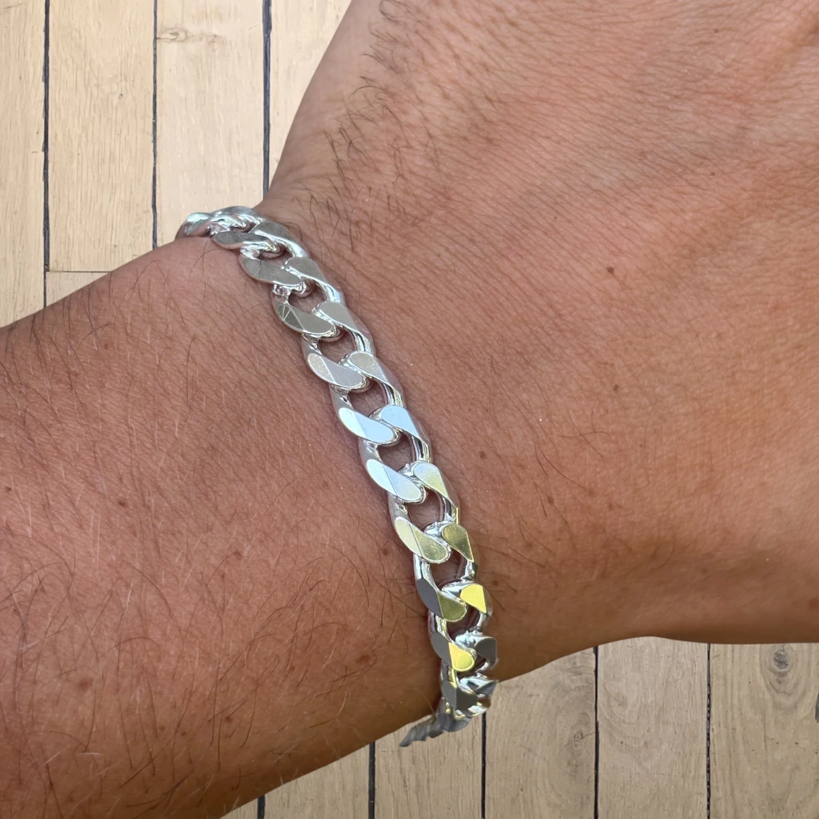 925 Sterling Silver 8mm Curb Bracelet - Image 6