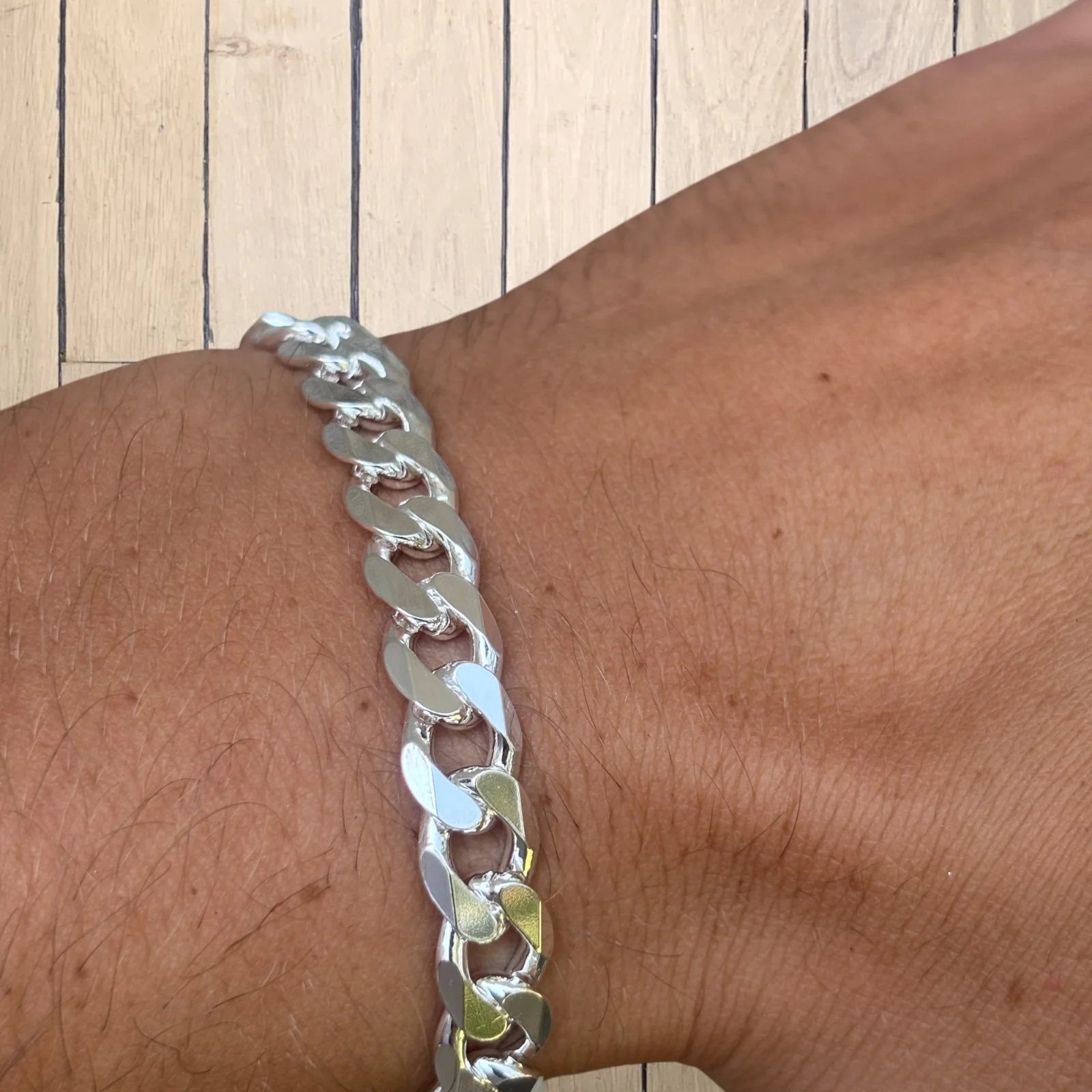 925 Sterling Silver 8mm Curb Bracelet - Image 7