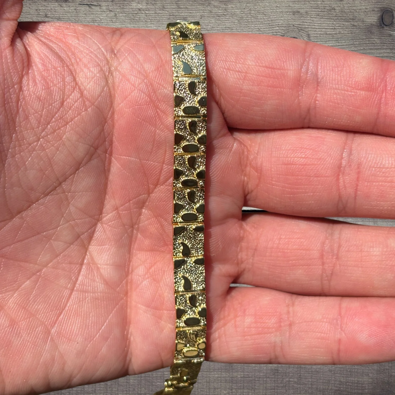 925 Sterling Silver 8mm Custom Nugget Link Bracelet - Image 5