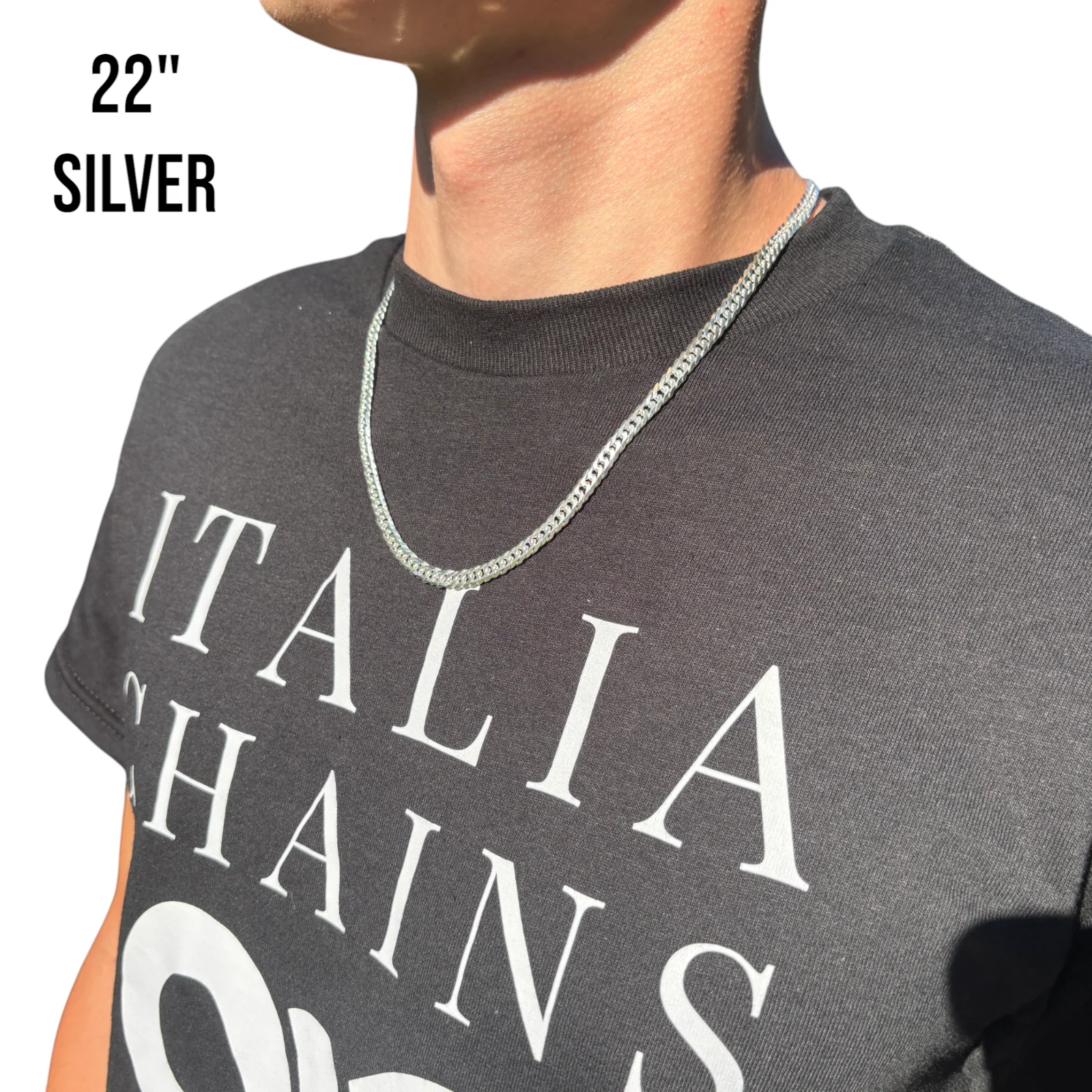 925 Sterling Silver 8mm Double Curb Chain Necklace - Image 11