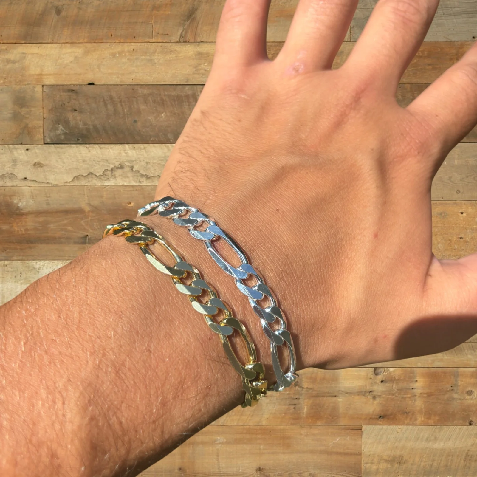 925 Sterling Silver 8mm Figaro Bracelet - Image 17