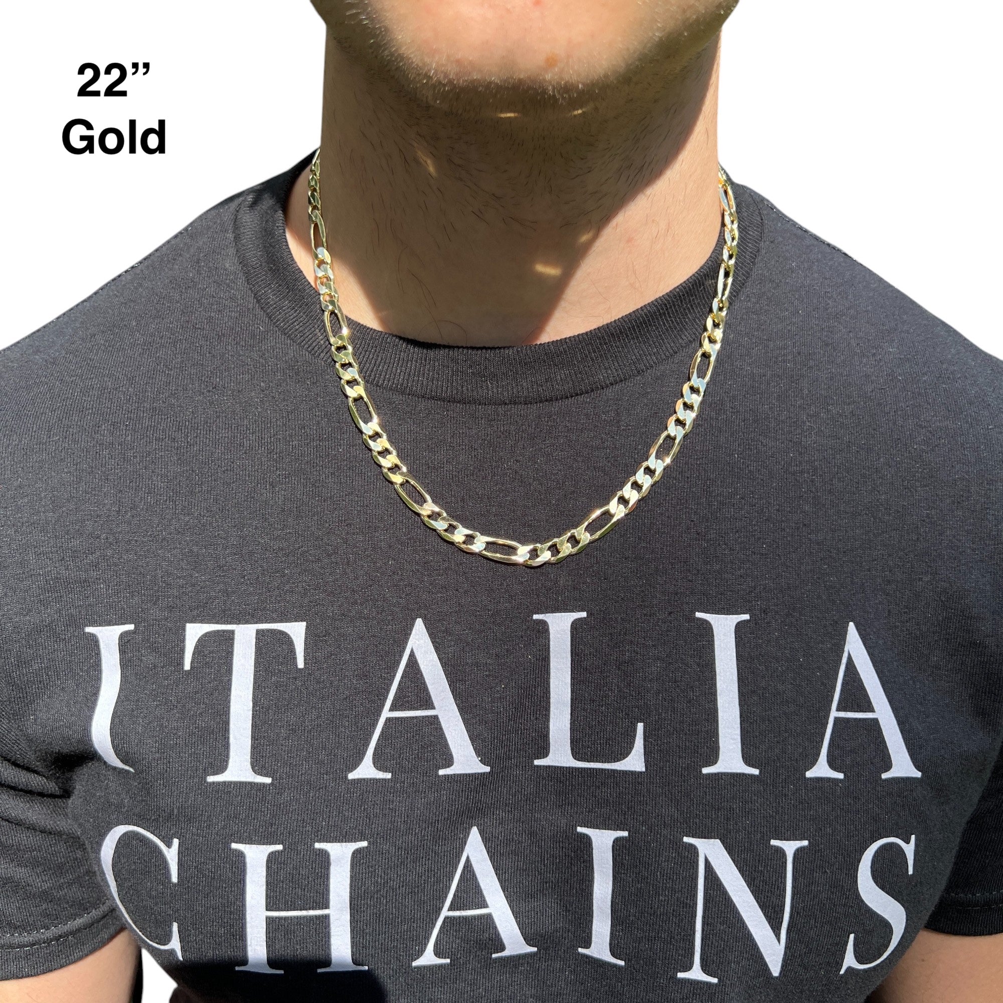 925 Sterling Silver 8mm Figaro Chain Necklace - Image 12
