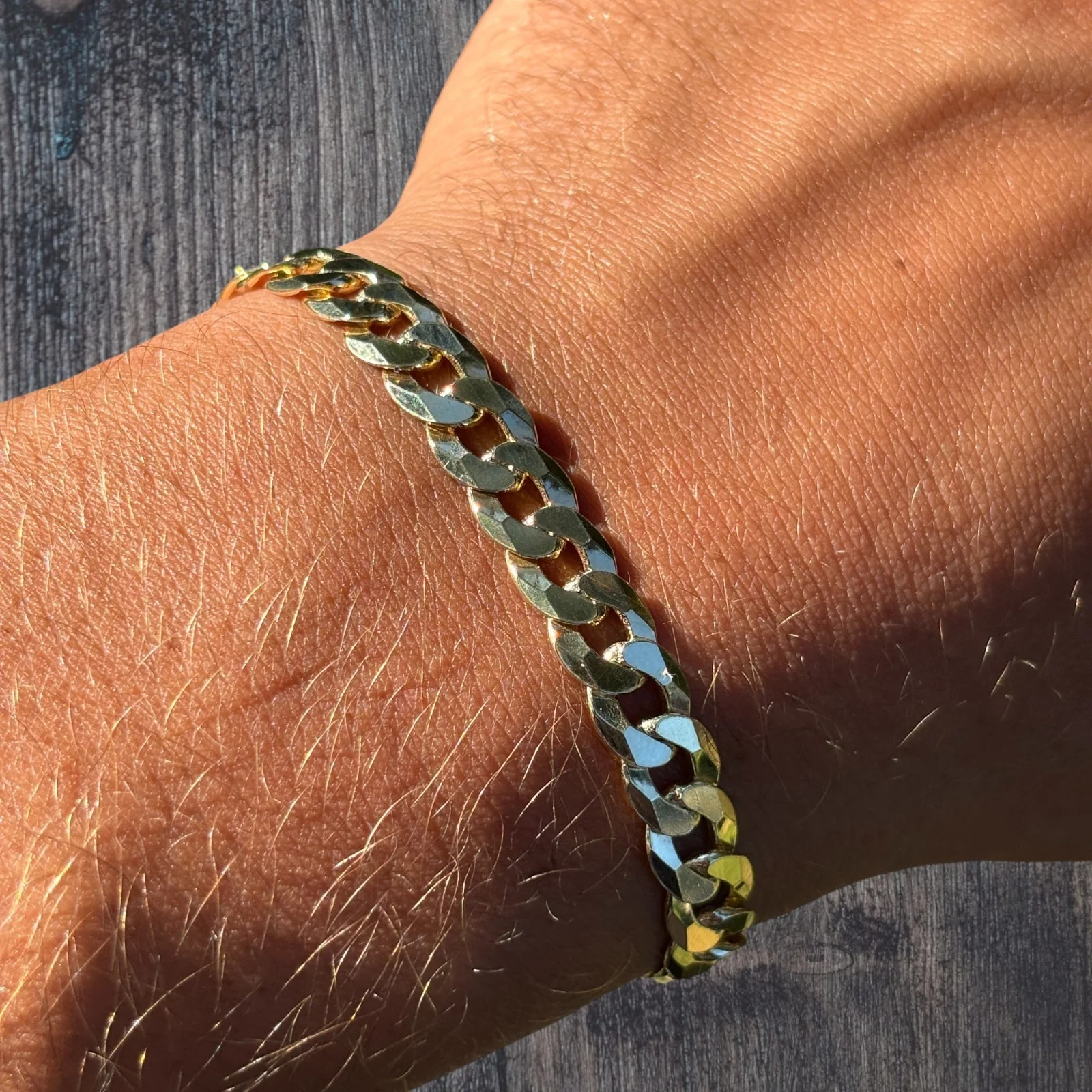 925 Sterling Silver 8mm Flat Curb Bracelet - Image 11