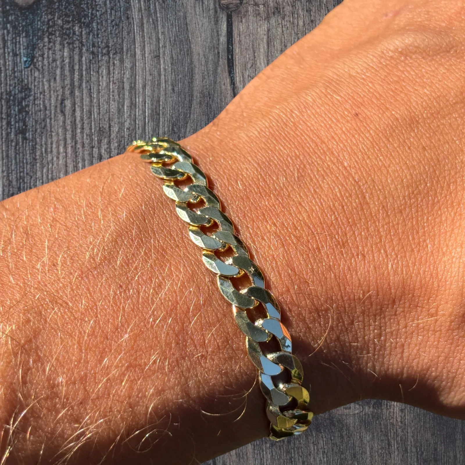 925 Sterling Silver 8mm Flat Curb Bracelet - Image 14