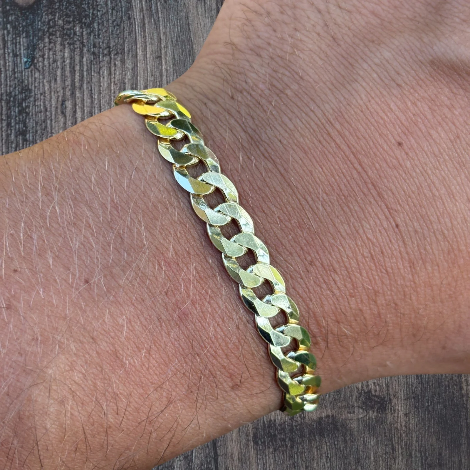 925 Sterling Silver 8mm Flat Curb Bracelet - Image 16
