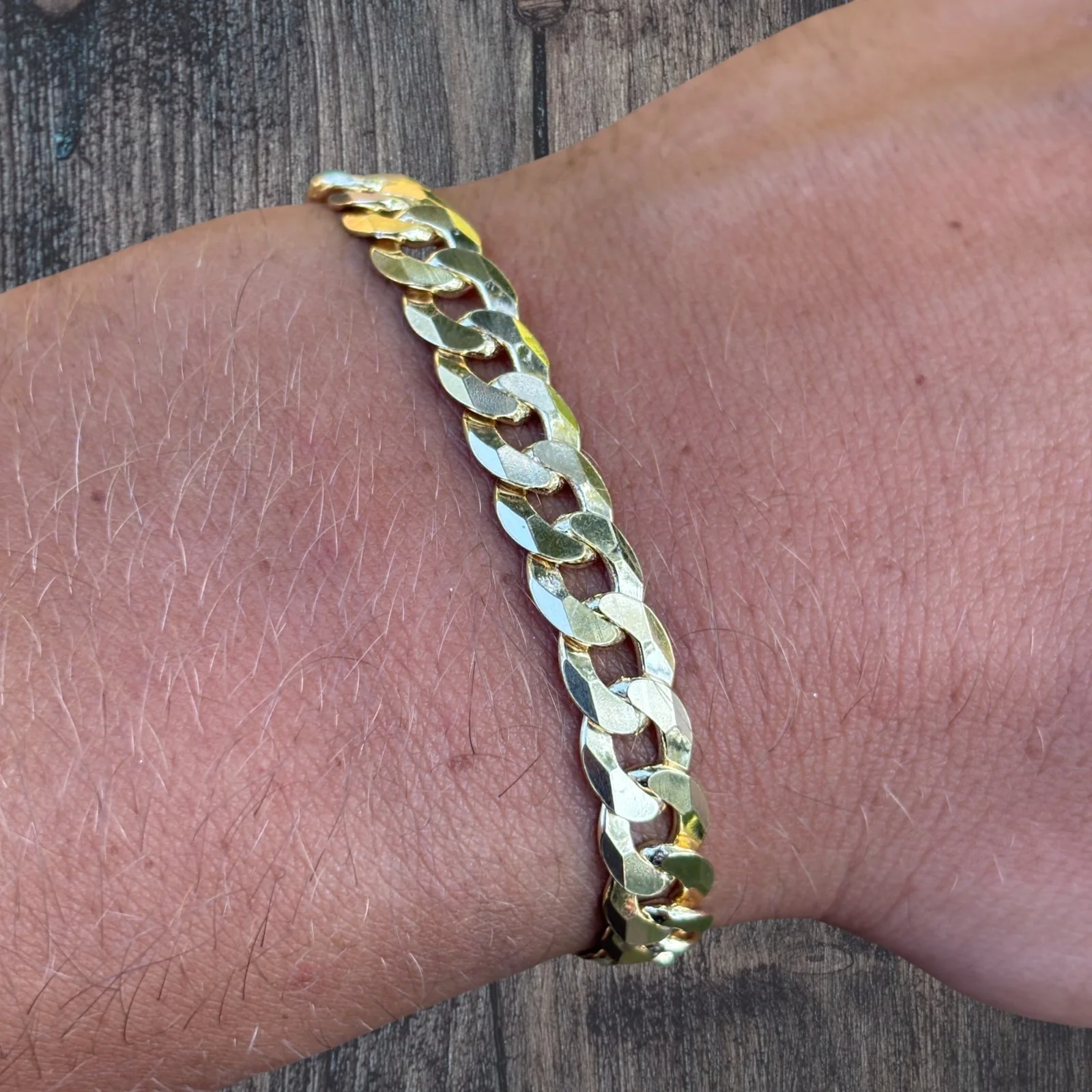 925 Sterling Silver 8mm Flat Curb Bracelet - Image 17