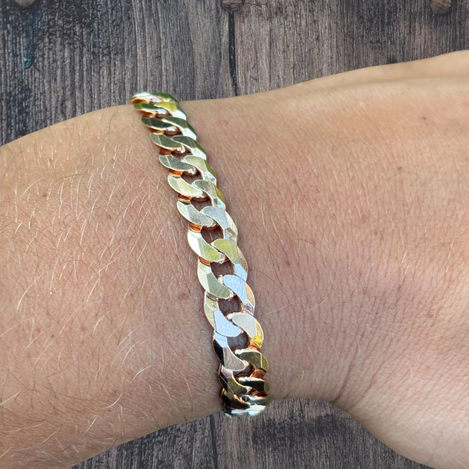 925 Sterling Silver 8mm Flat Curb Bracelet - Image 21