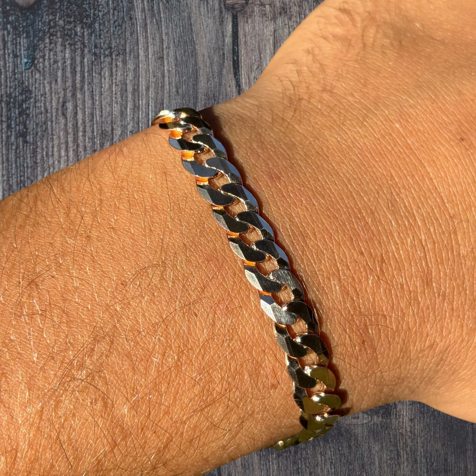 925 Sterling Silver 8mm Flat Curb Bracelet - Image 23
