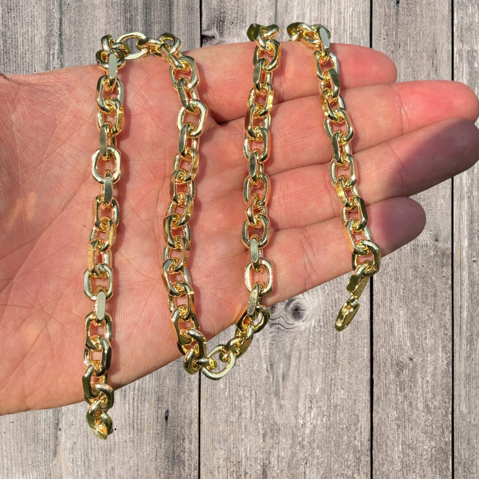 925 Sterling Silver 8mm Anchor Cable Chain Necklace - Image 5