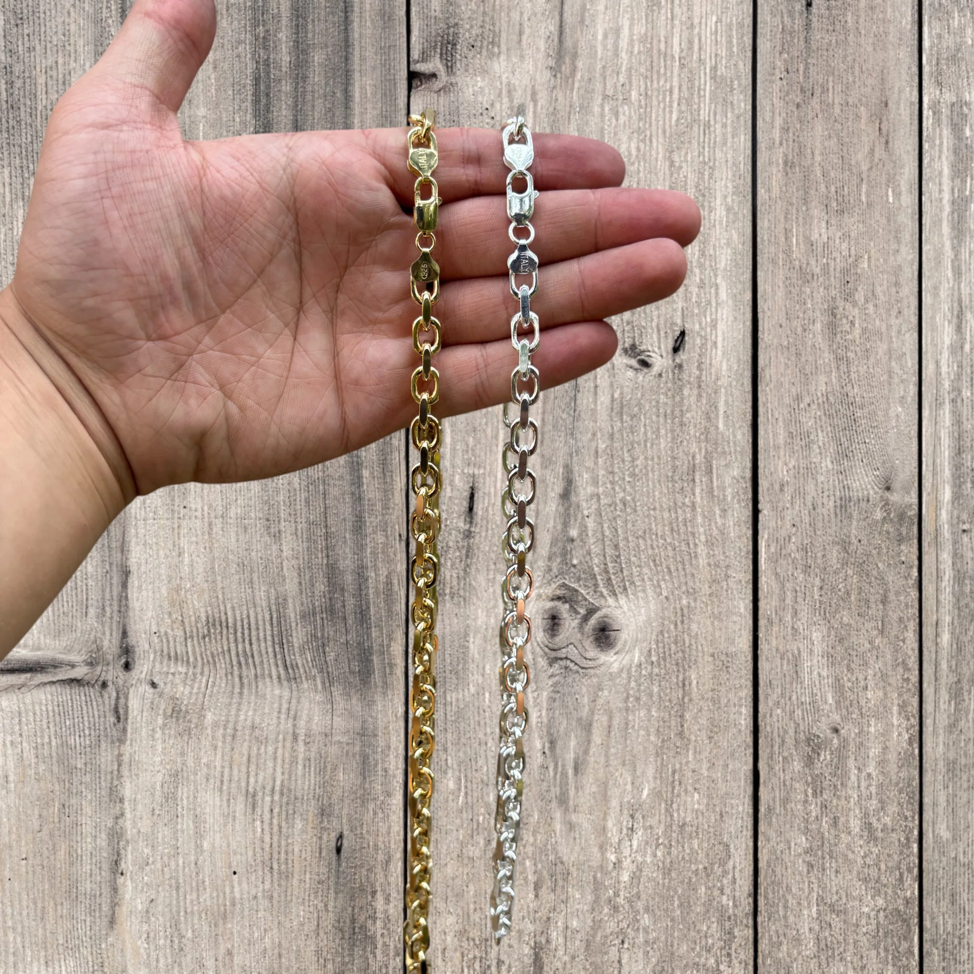 925 Sterling Silver 8mm Anchor Cable Chain Necklace - Image 7