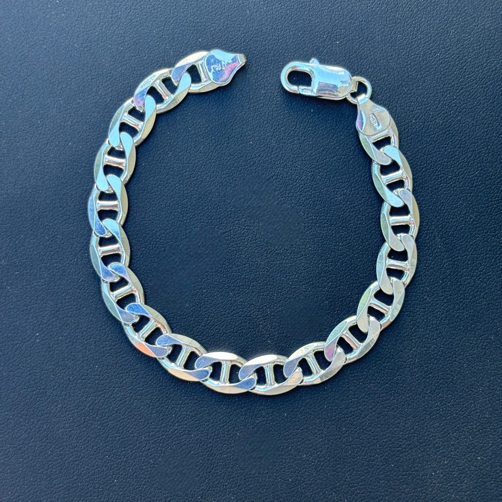 925 Sterling Silver 8mm Mariner Bracelet - Image 14