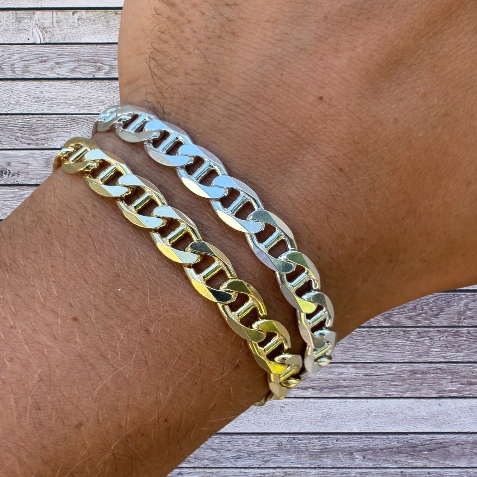 925 Sterling Silver 8mm Mariner Bracelet - Image 16