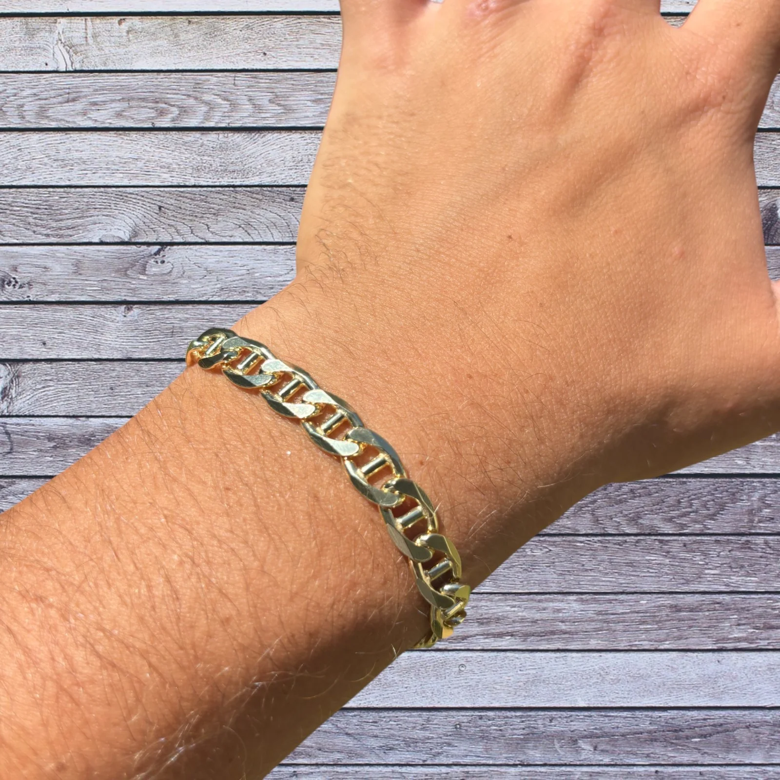 925 Sterling Silver 8mm Mariner Bracelet - Image 20