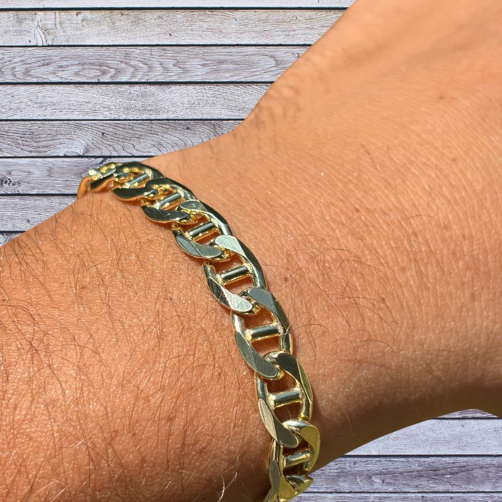 925 Sterling Silver 8mm Mariner Bracelet - Image 21