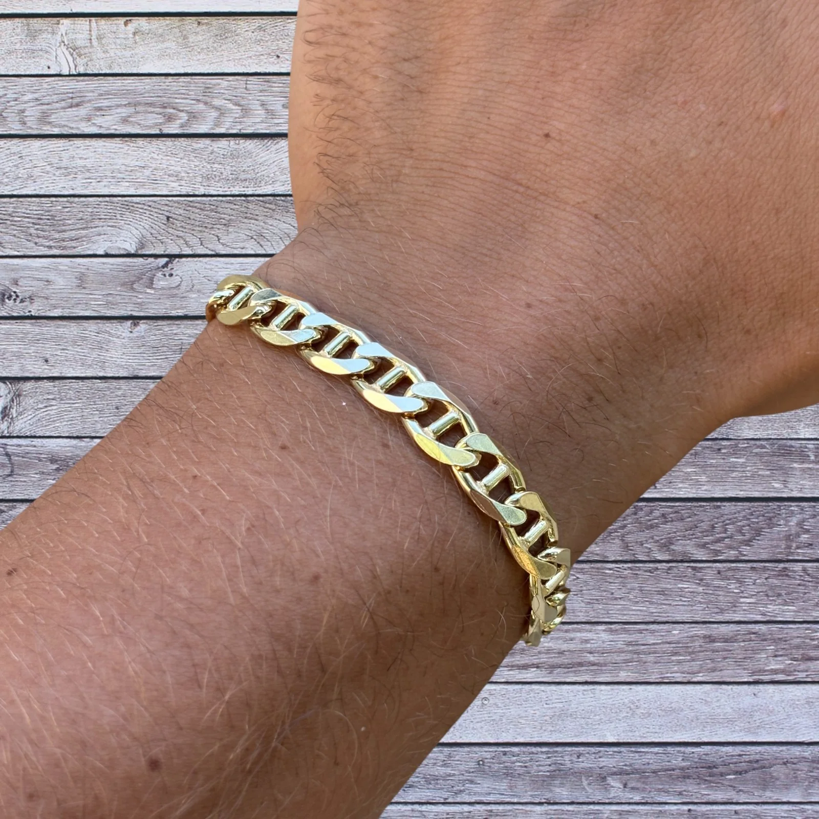 925 Sterling Silver 8mm Mariner Bracelet - Image 22