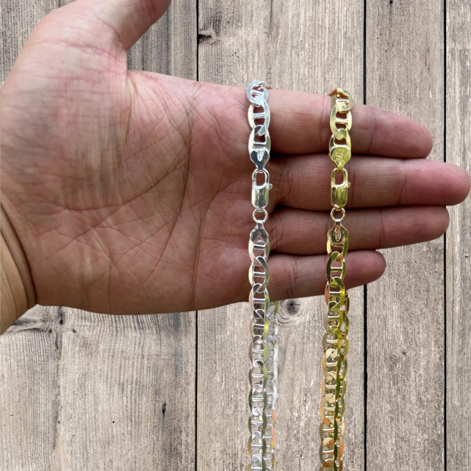 925 Sterling Silver 8mm Mariner Chain Necklace - Image 8