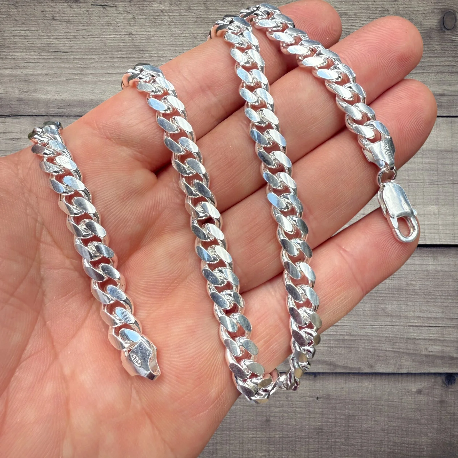 925 Sterling Silver 8mm Miami Cuban Chain Necklace - Image 6