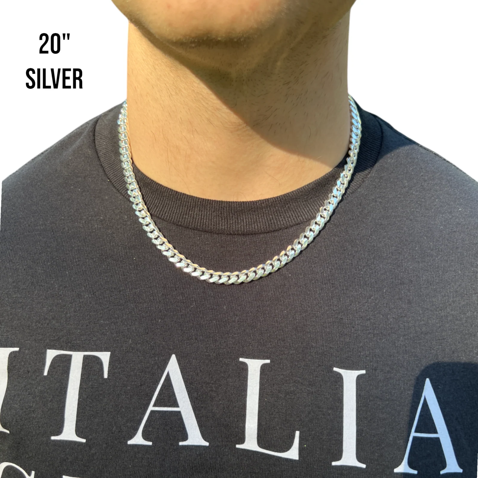 925 Sterling Silver 8mm Miami Cuban Chain Necklace - Image 9
