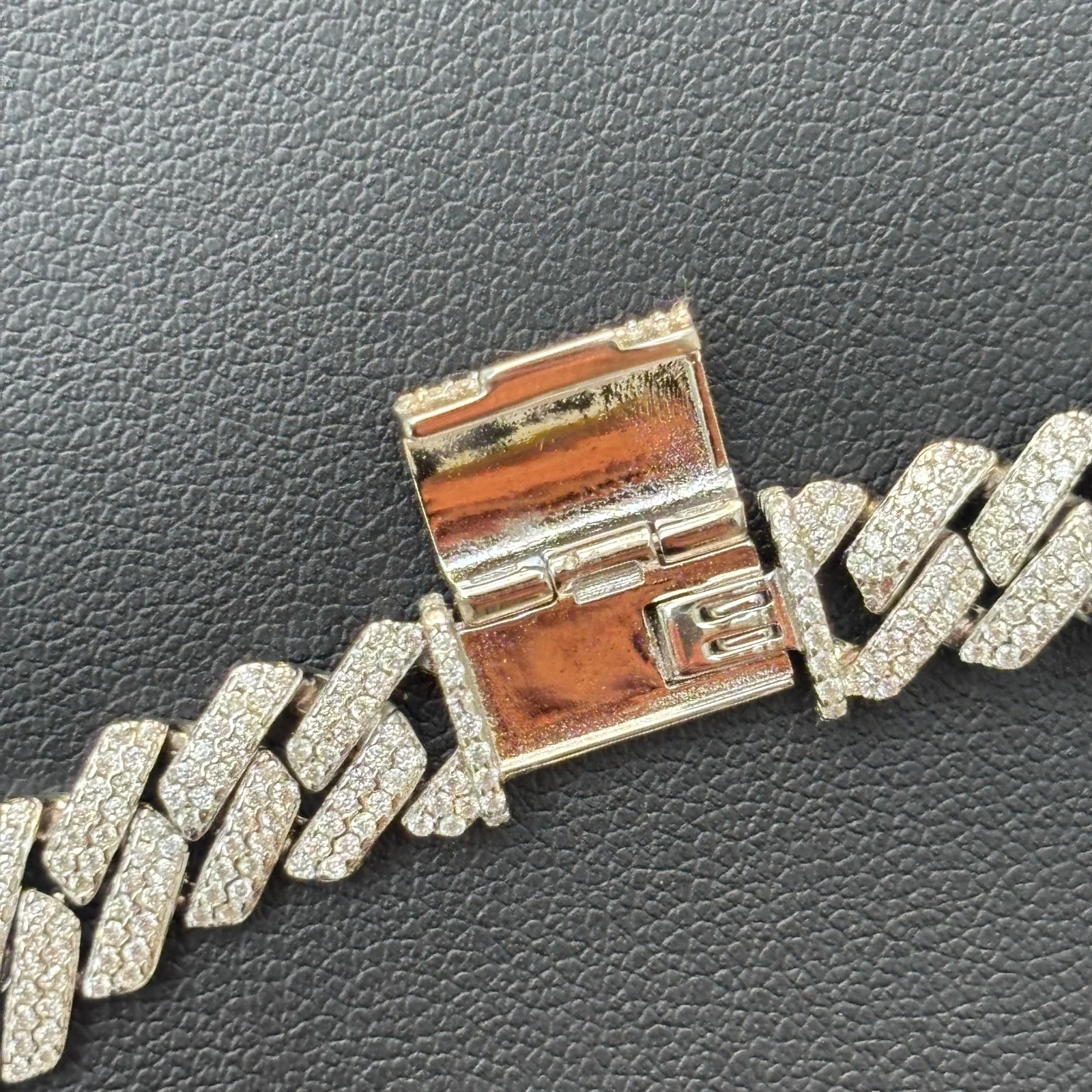 925 Sterling Silver 8mm Moissanite Cuban Prong Bracelet - Image 14