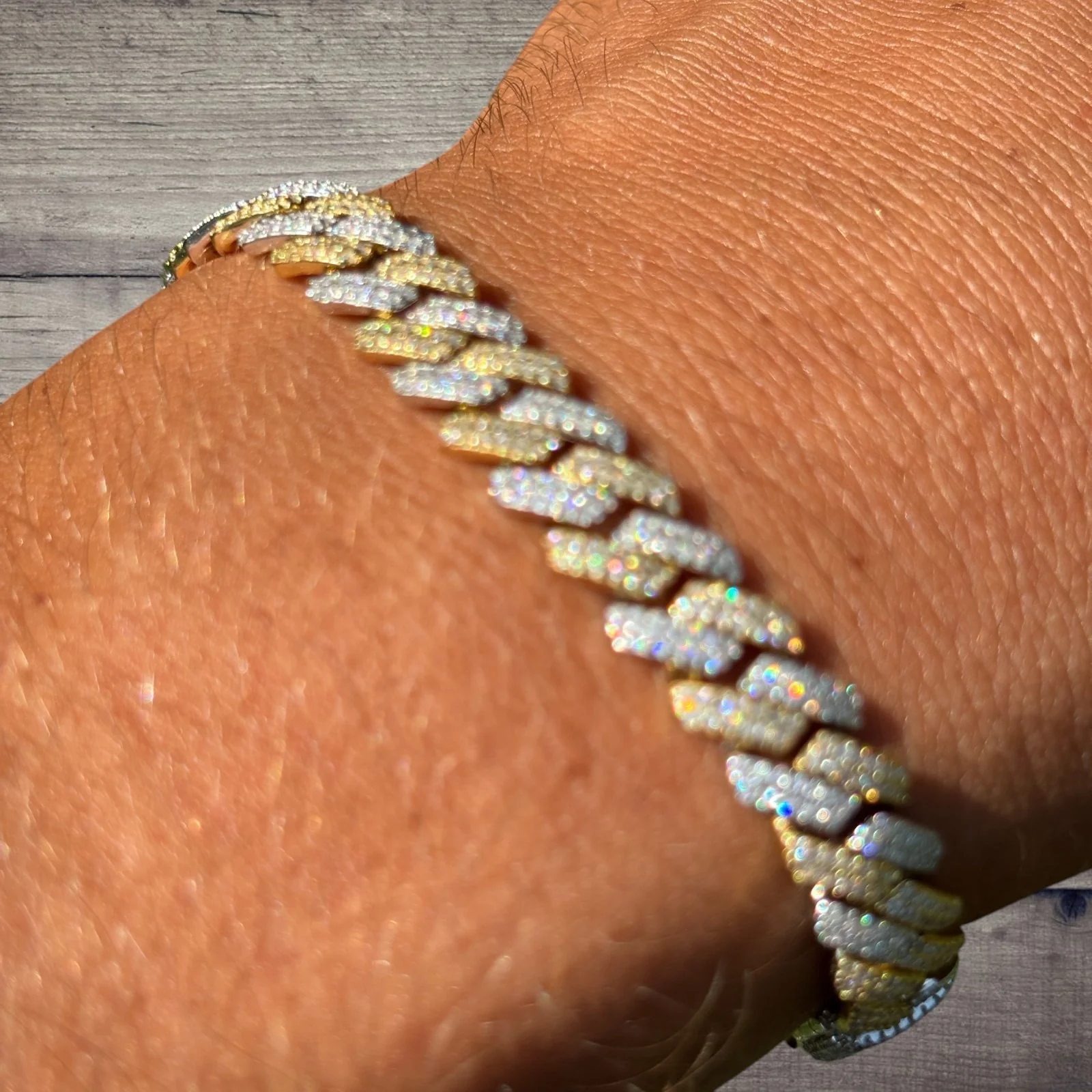 925 Sterling Silver 8mm Moissanite Cuban Prong Bracelet - Image 16