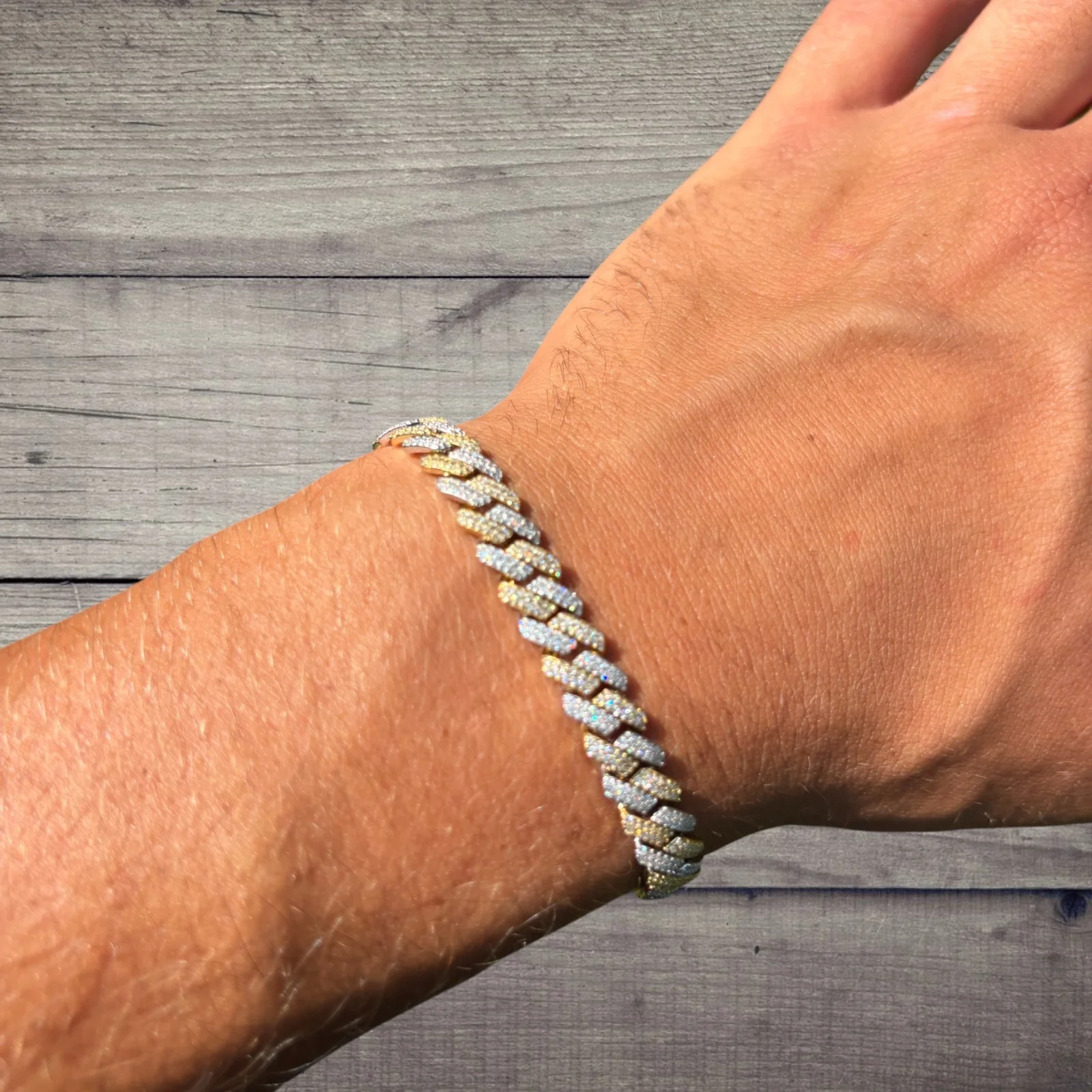 925 Sterling Silver 8mm Moissanite Cuban Prong Bracelet - Image 17