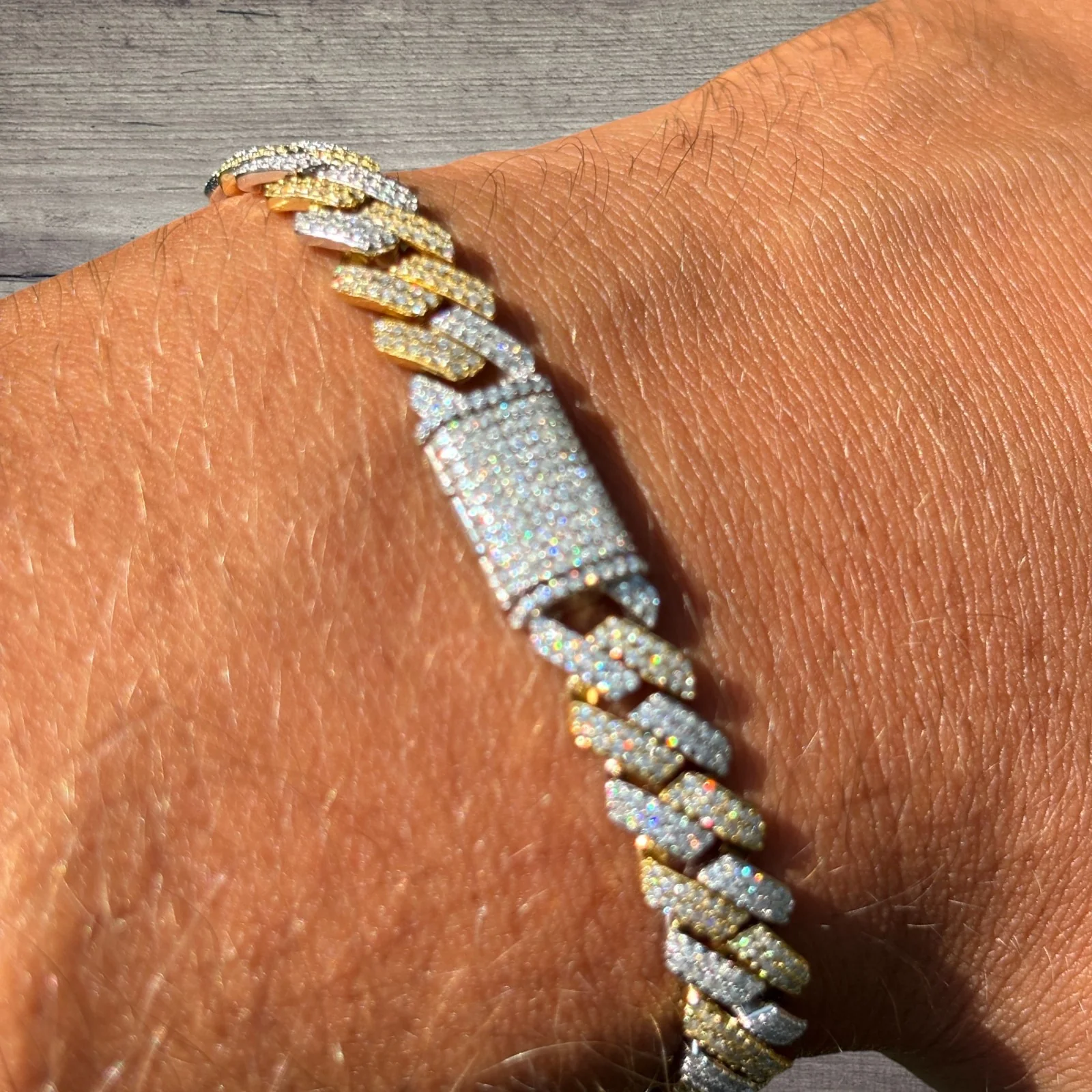925 Sterling Silver 8mm Moissanite Cuban Prong Bracelet - Image 18