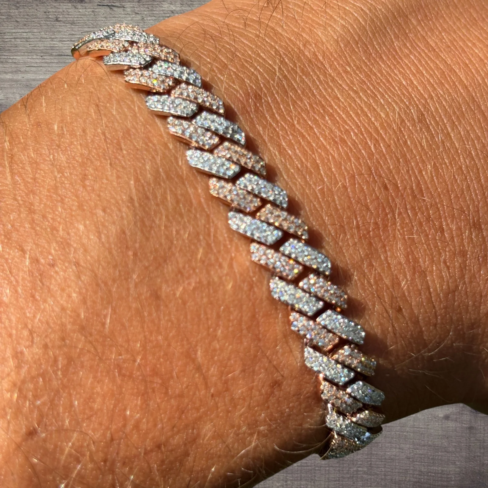 925 Sterling Silver 8mm Moissanite Cuban Prong Bracelet - Image 20