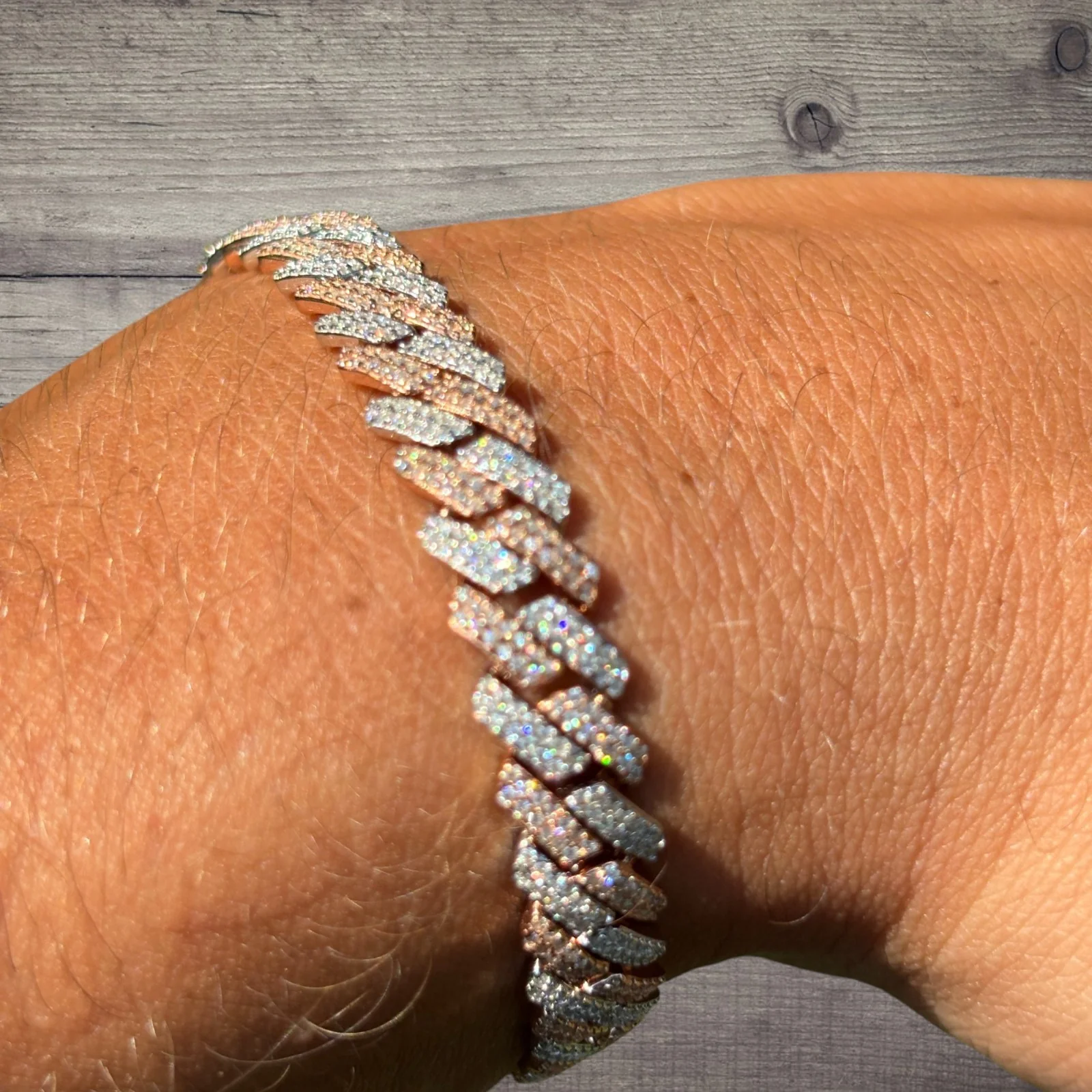 925 Sterling Silver 8mm Moissanite Cuban Prong Bracelet - Image 21