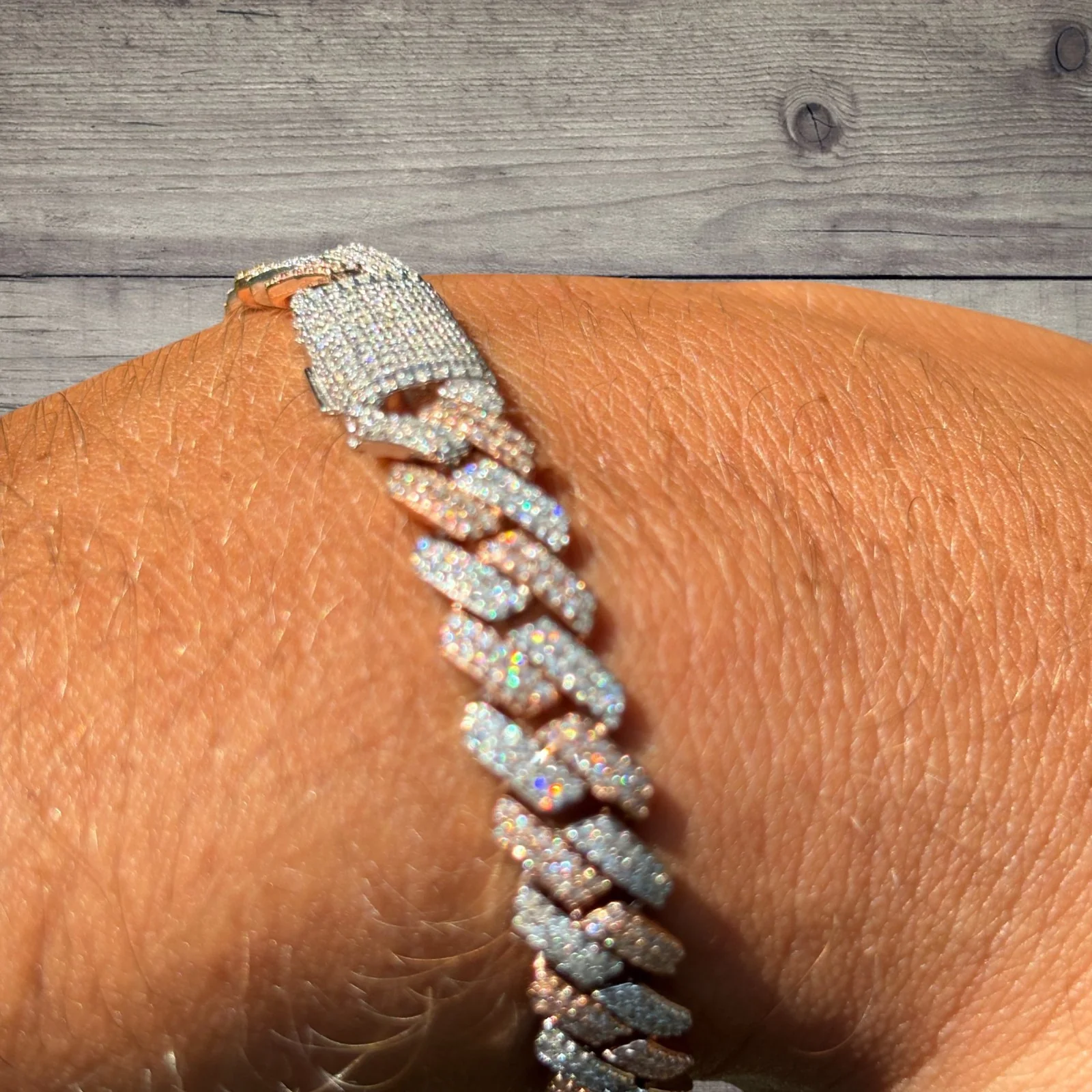 925 Sterling Silver 8mm Moissanite Cuban Prong Bracelet - Image 22
