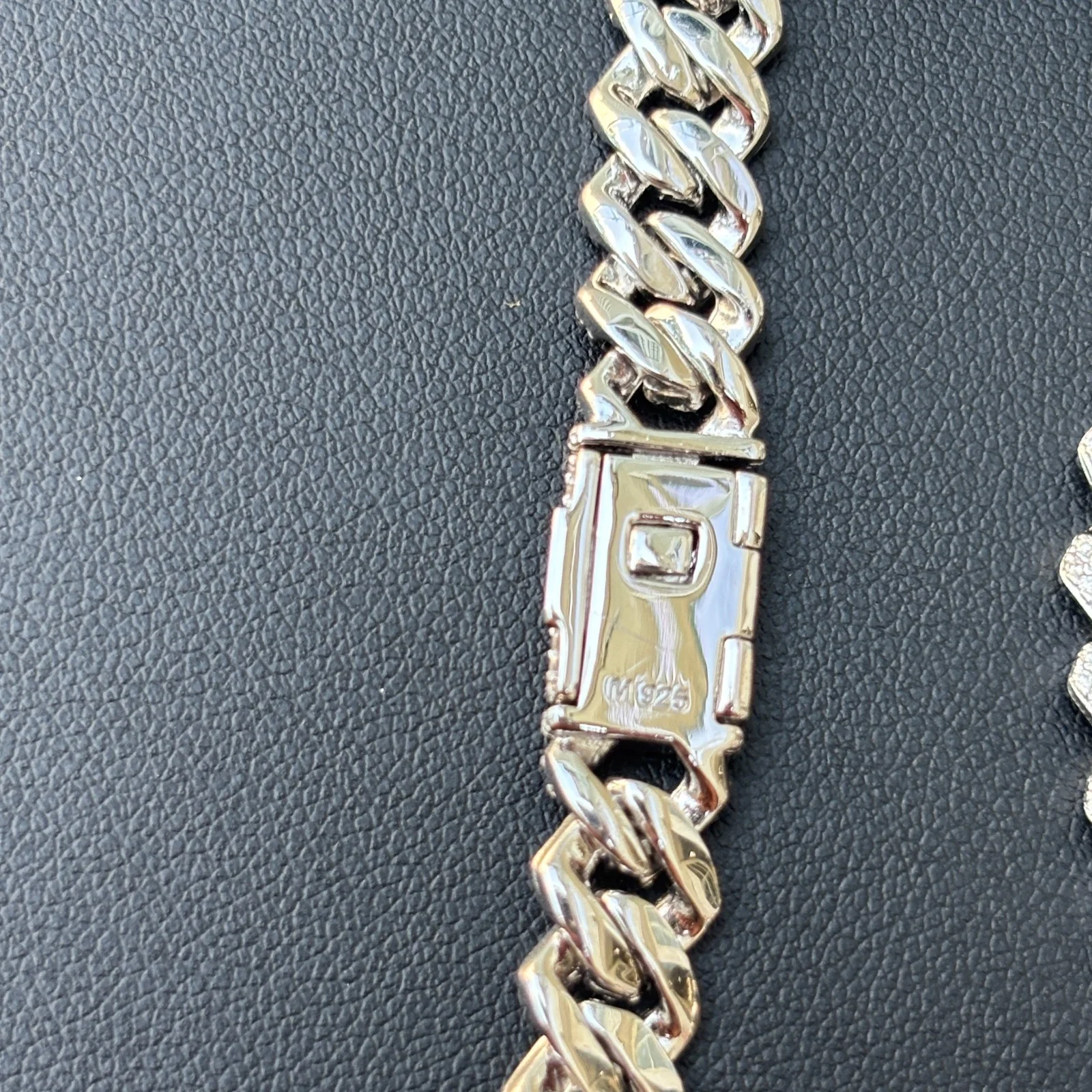 925 Sterling Silver 8mm Moissanite Miami Cuban Prong Chain Necklace - Image 14
