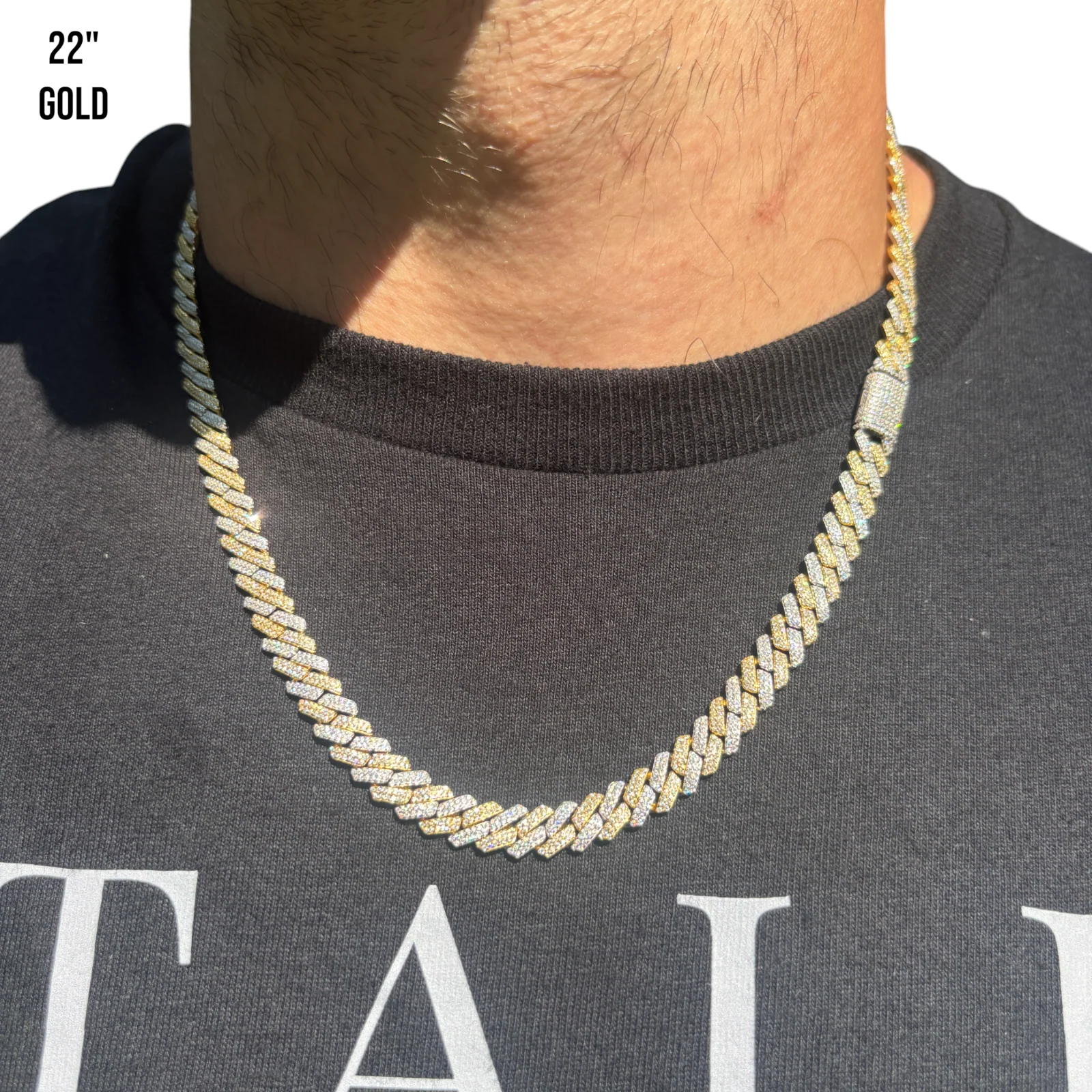 925 Sterling Silver 8mm Moissanite Miami Cuban Prong Chain Necklace - Image 17