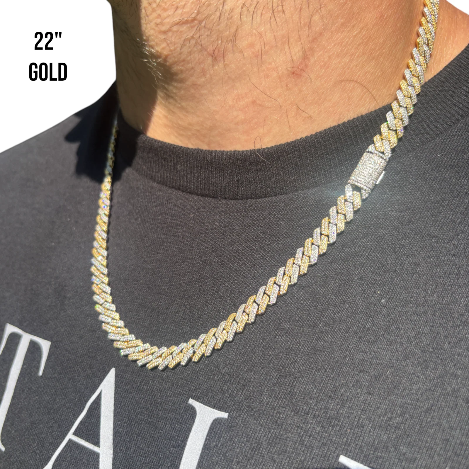 925 Sterling Silver 8mm Moissanite Miami Cuban Prong Chain Necklace - Image 18