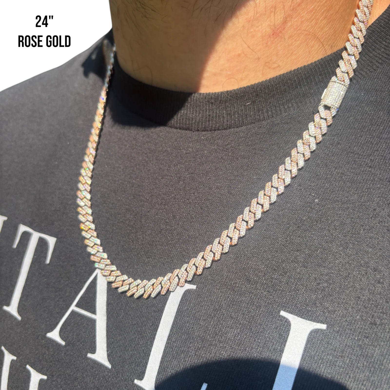 925 Sterling Silver 8mm Moissanite Miami Cuban Prong Chain Necklace - Image 20
