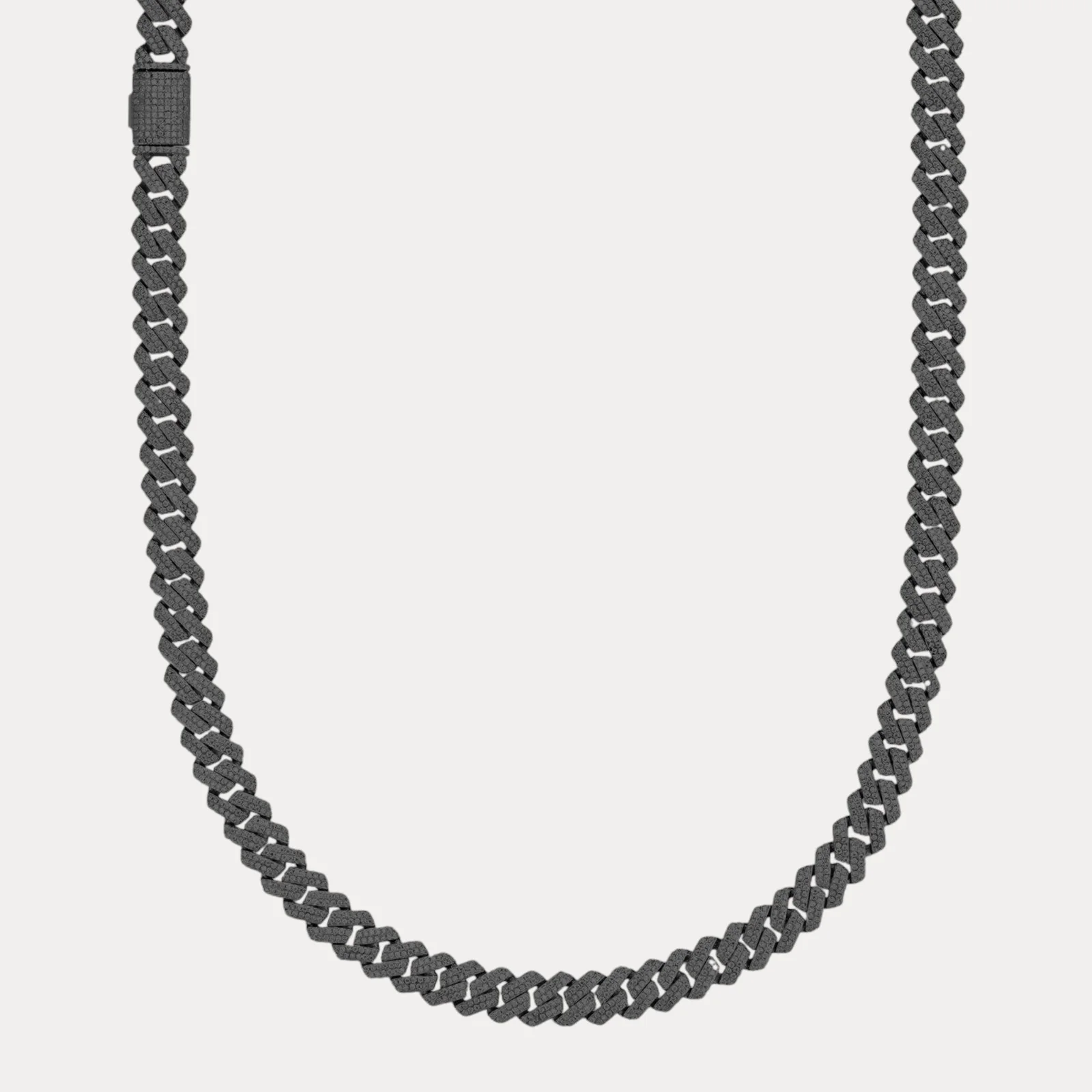 925 Sterling Silver 8mm Moissanite Miami Cuban Prong Chain Necklace - Image 4
