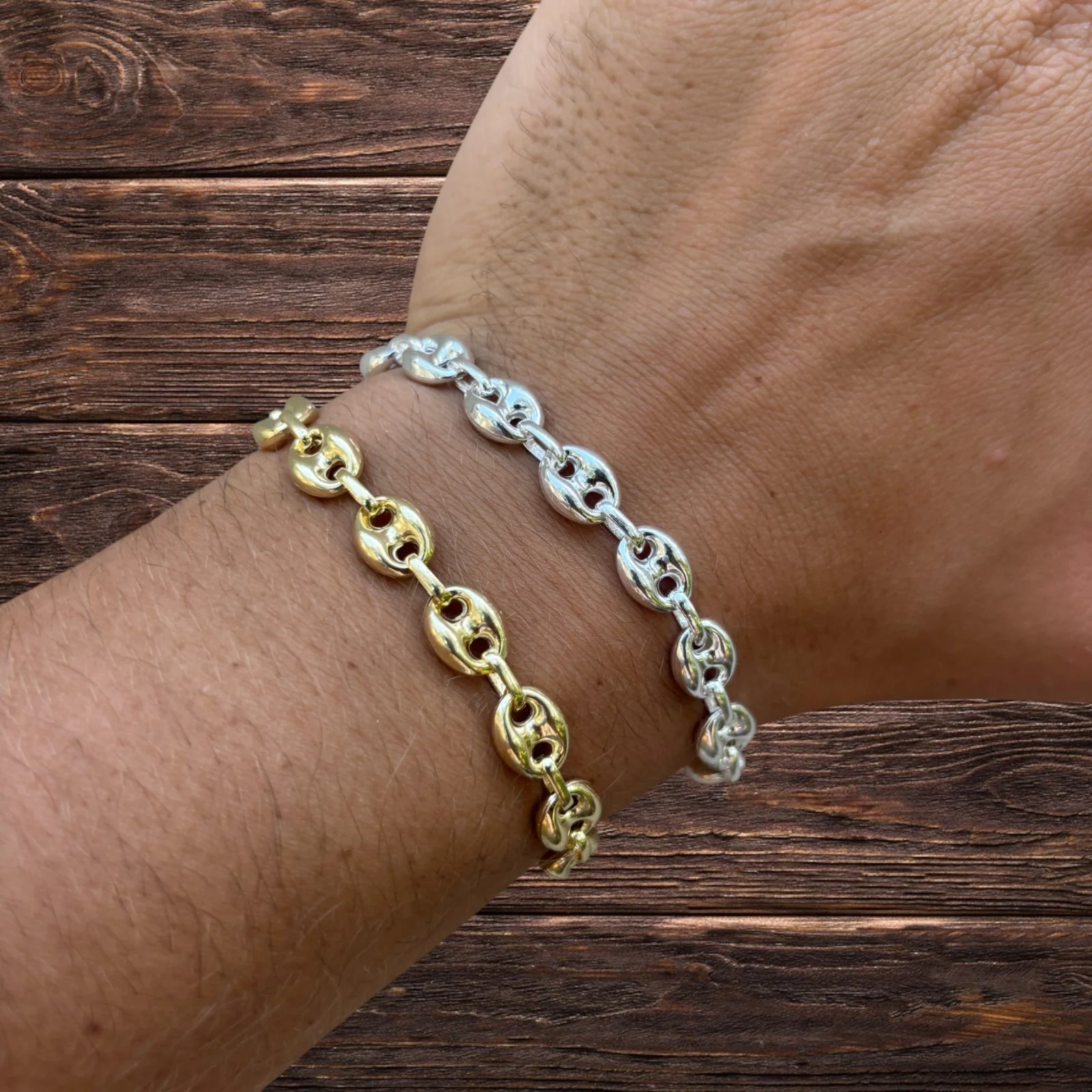 925 Sterling Silver 8mm Puffed Gucci Bracelet - Image 16