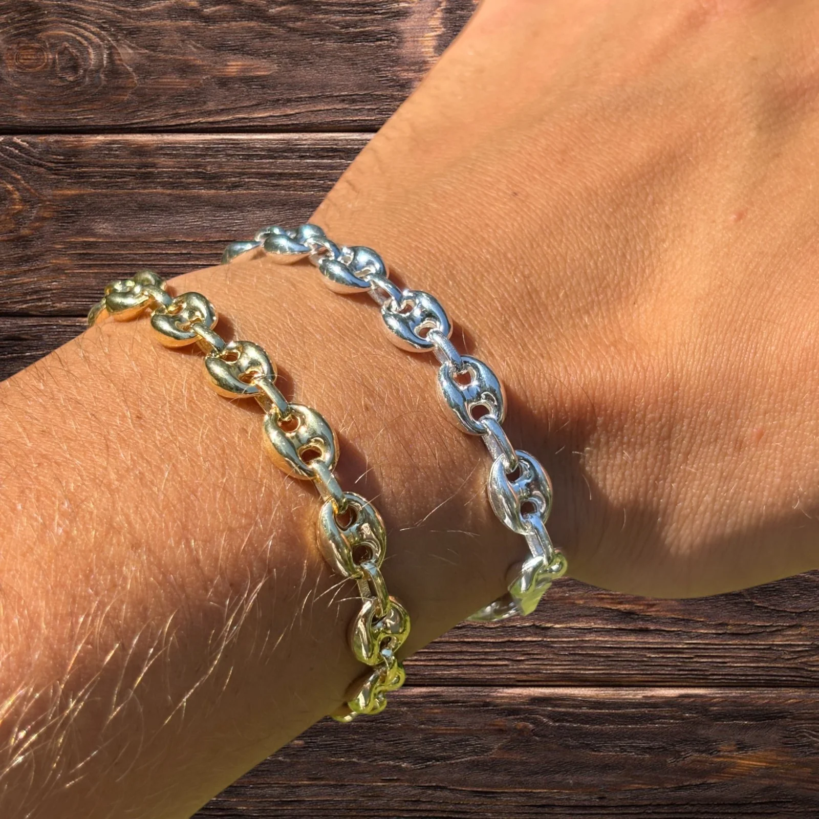 925 Sterling Silver 8mm Puffed Gucci Bracelet - Image 18