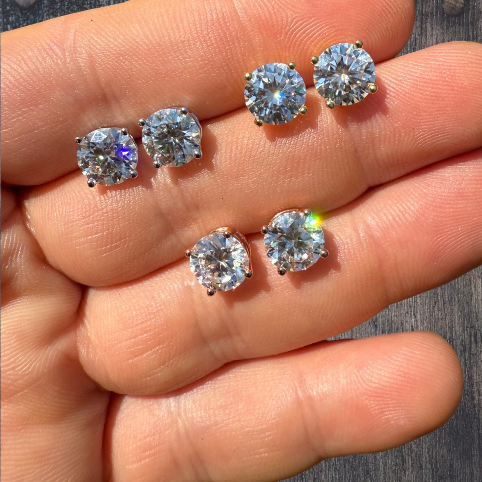 925 Sterling Silver 8mm Moissanite Earrings 4ct TW Studs - Image 7