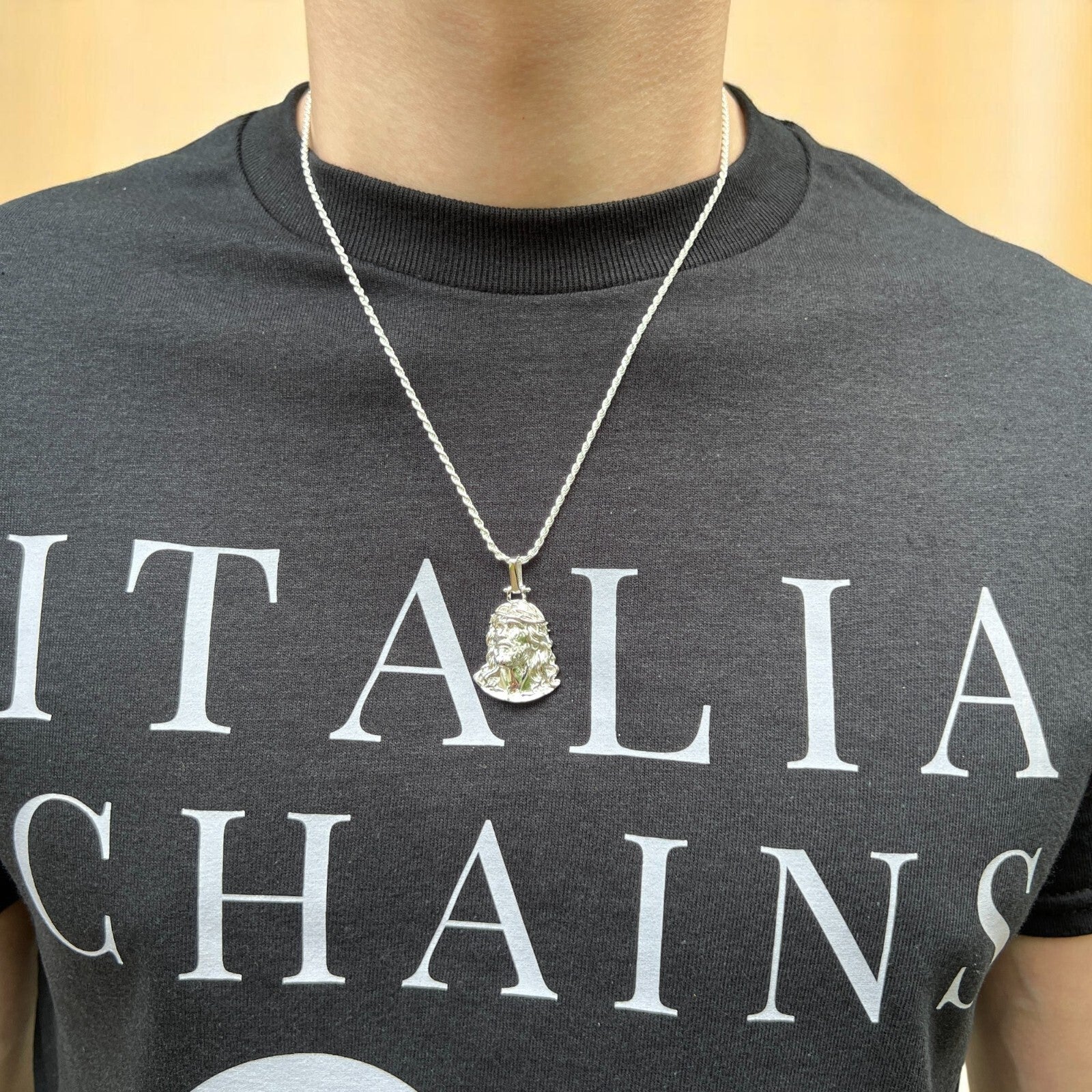 925 Sterling Silver Passion Of The Christ Jesus Piece Pendant - Small - Image 6