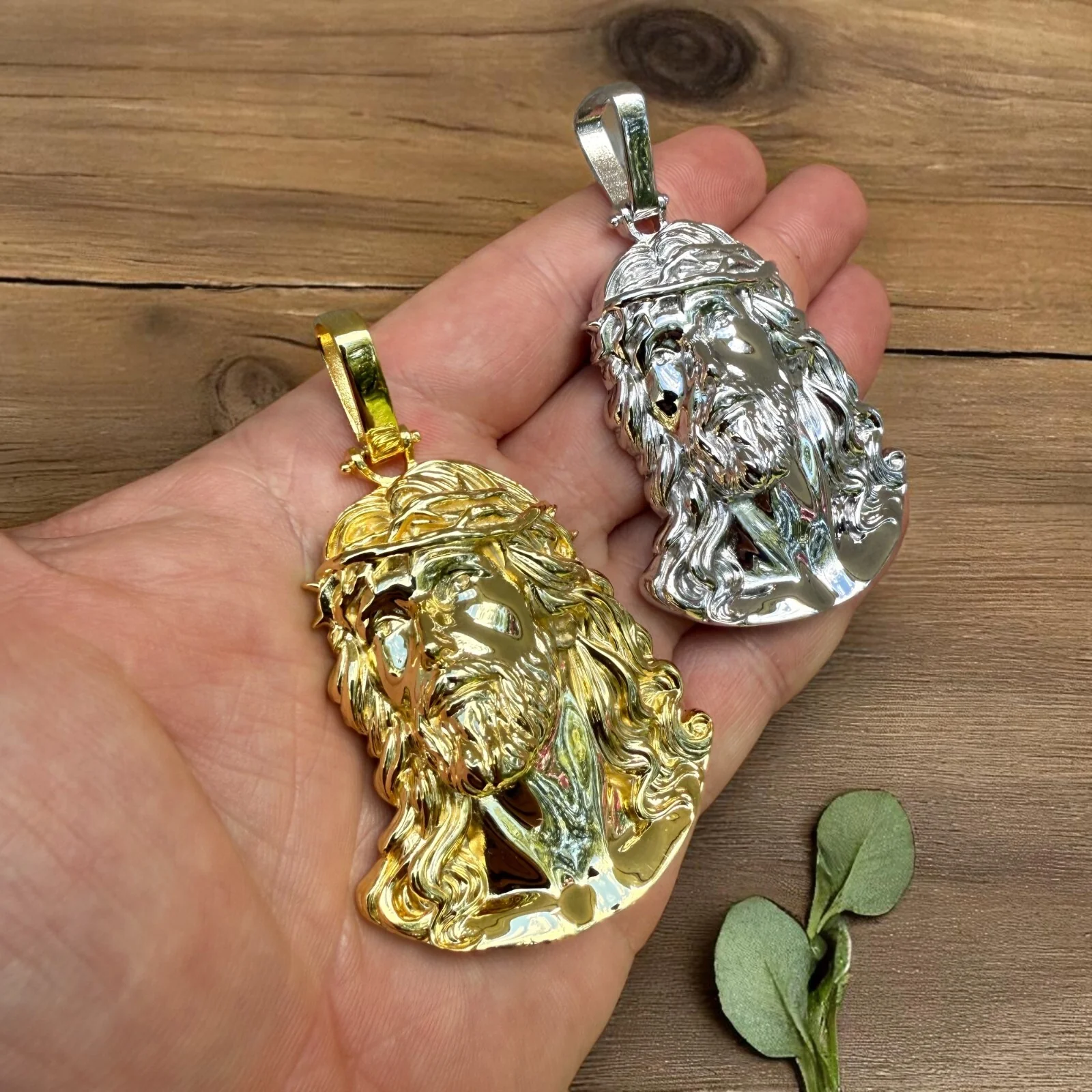 925 Sterling Silver Passion Of The Christ Jesus Piece Pendant - Large - Image 11