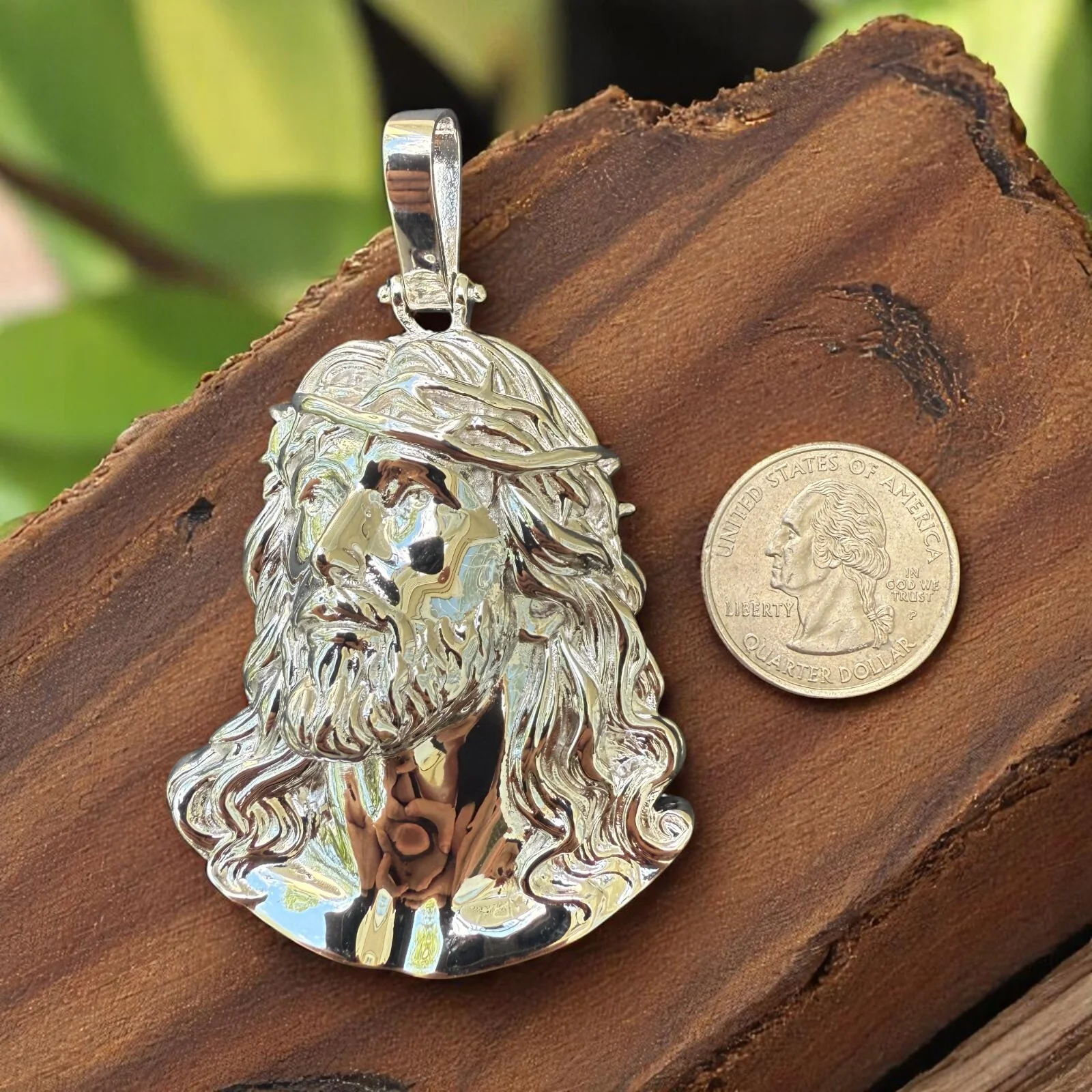 925 Sterling Silver Passion Of The Christ Jesus Piece Pendant - Large - Image 12