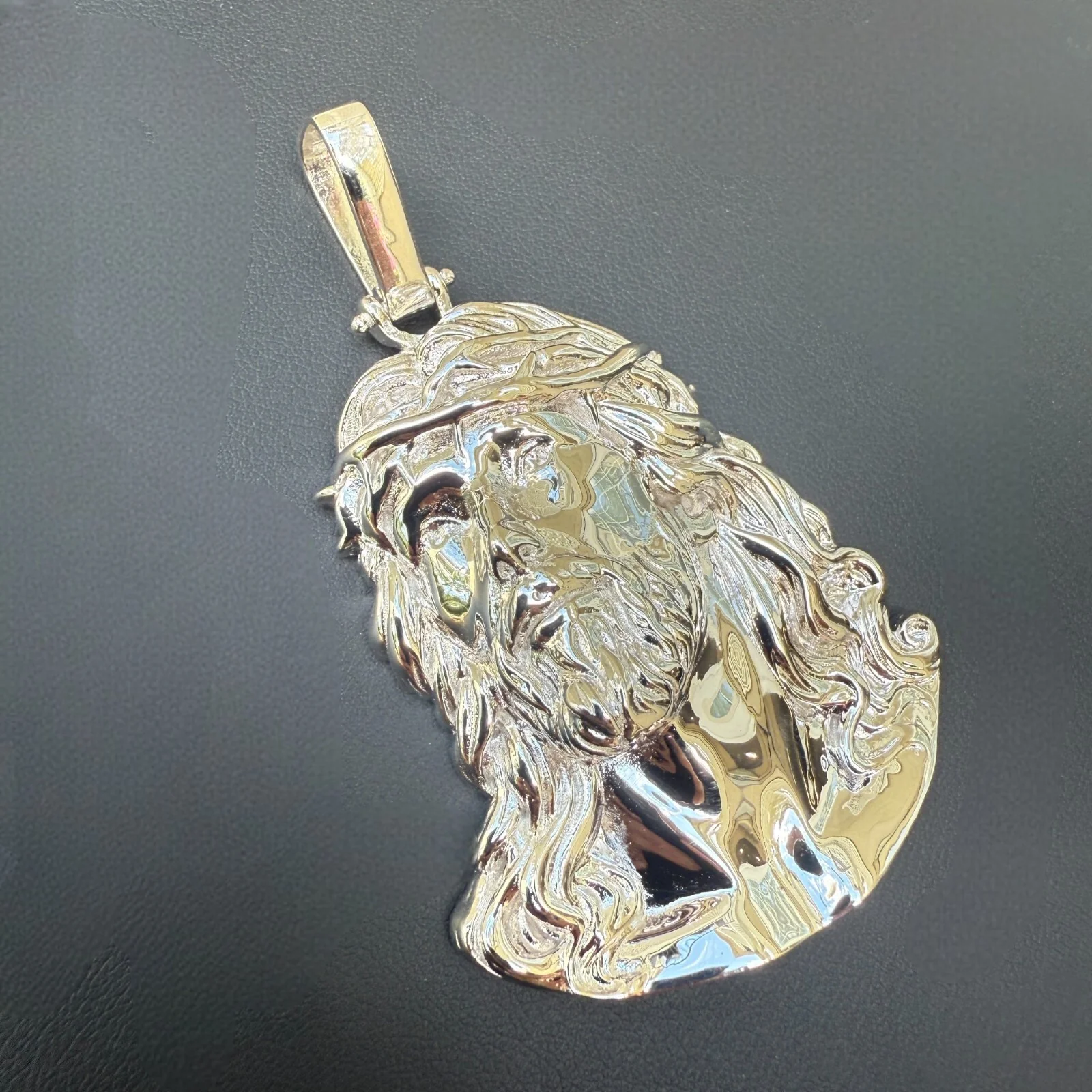 925 Sterling Silver Passion Of The Christ Jesus Piece Pendant - Large - Image 9