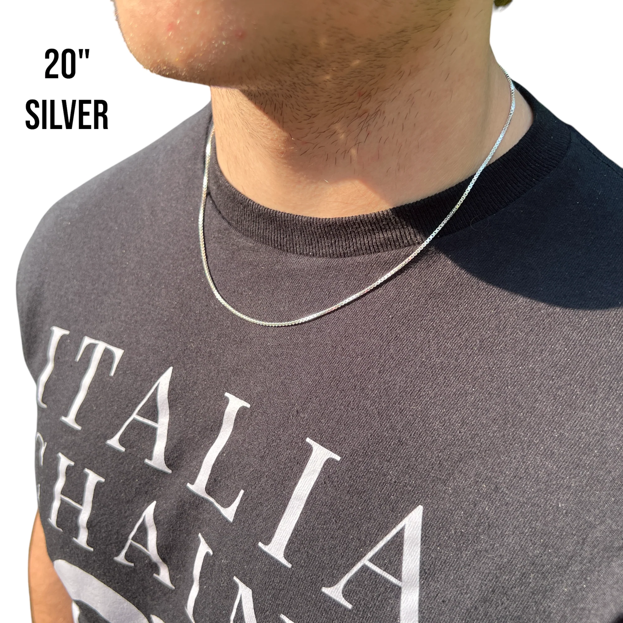 925 Sterling Silver 1.5mm Box Chain Necklace - Image 12