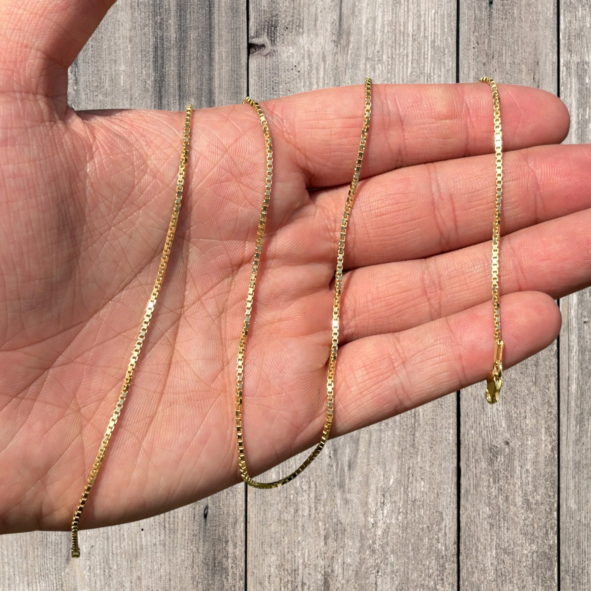 925 Sterling Silver 1.5mm Box Chain Necklace - Image 5