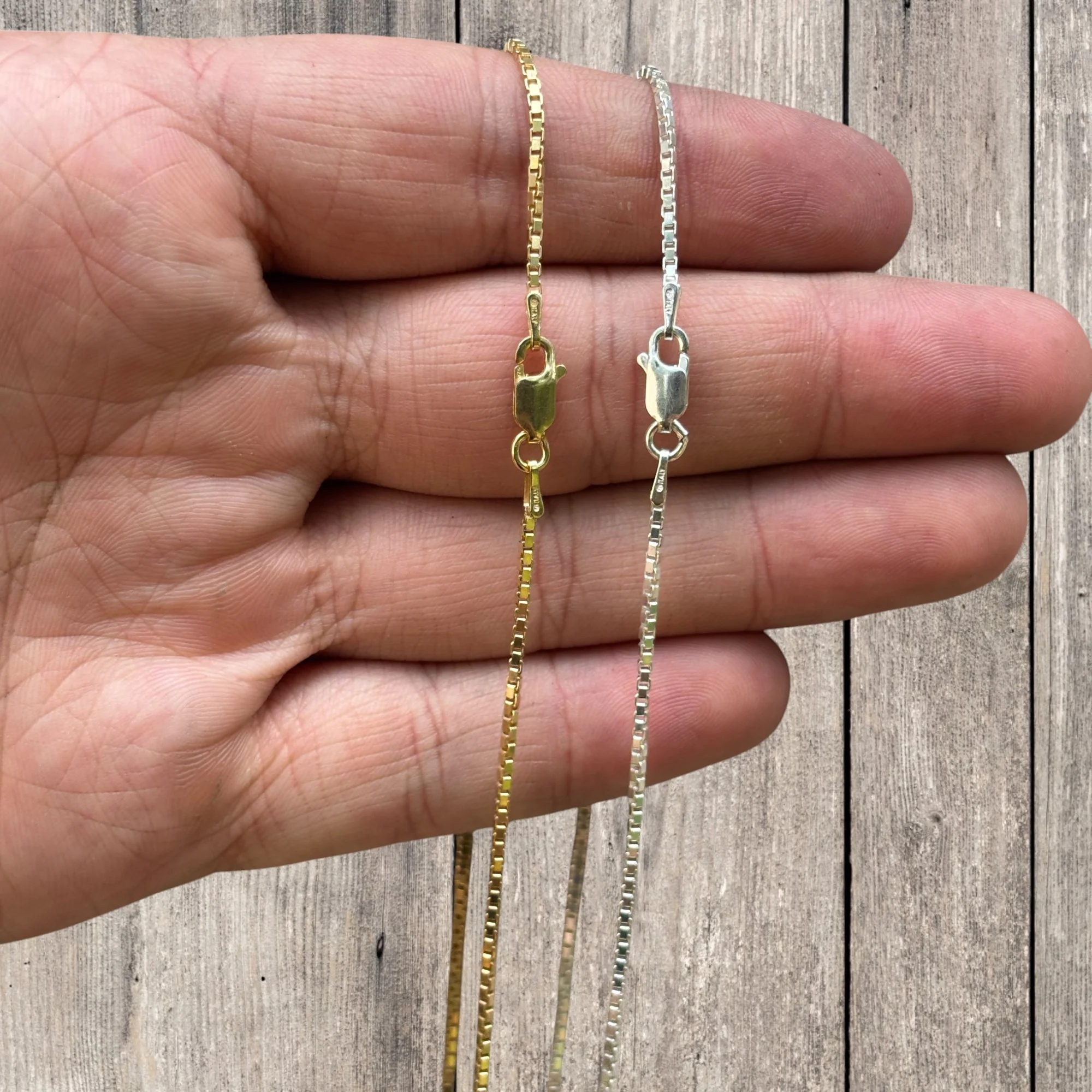 925 Sterling Silver 1.5mm Box Chain Necklace - Image 6