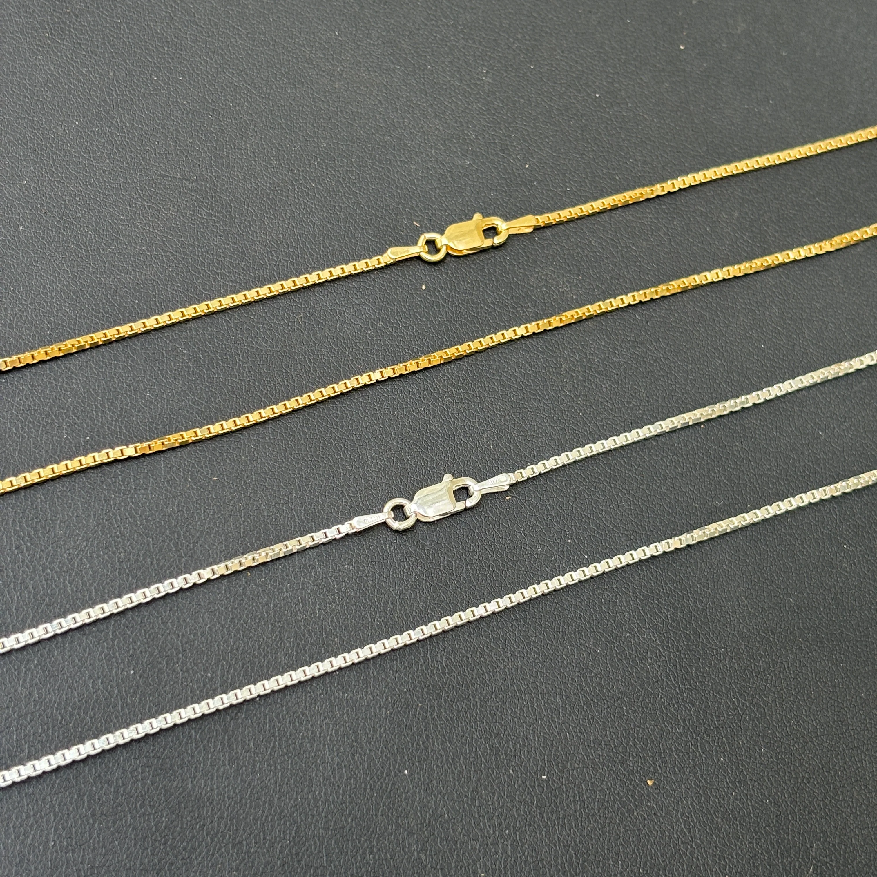 925 Sterling Silver 1.5mm Box Chain Necklace - Image 9